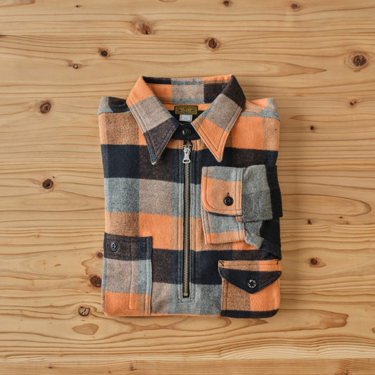 BIG YANK Y1936 HALF-ZIP SHIRTS FLANNEL BROCK CHECK