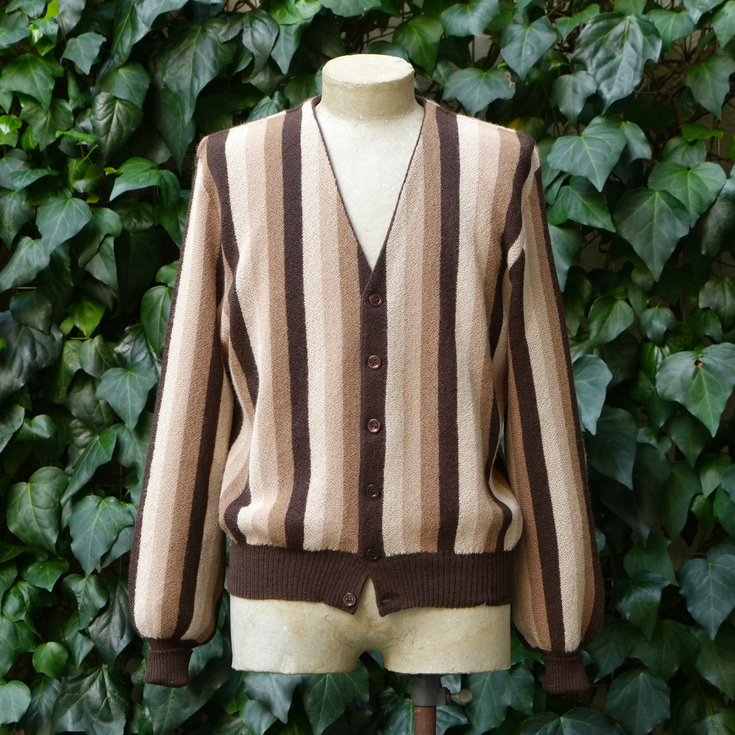 LEMMERMAYER 2PLY CARDIGAN 4TONE STRIPES