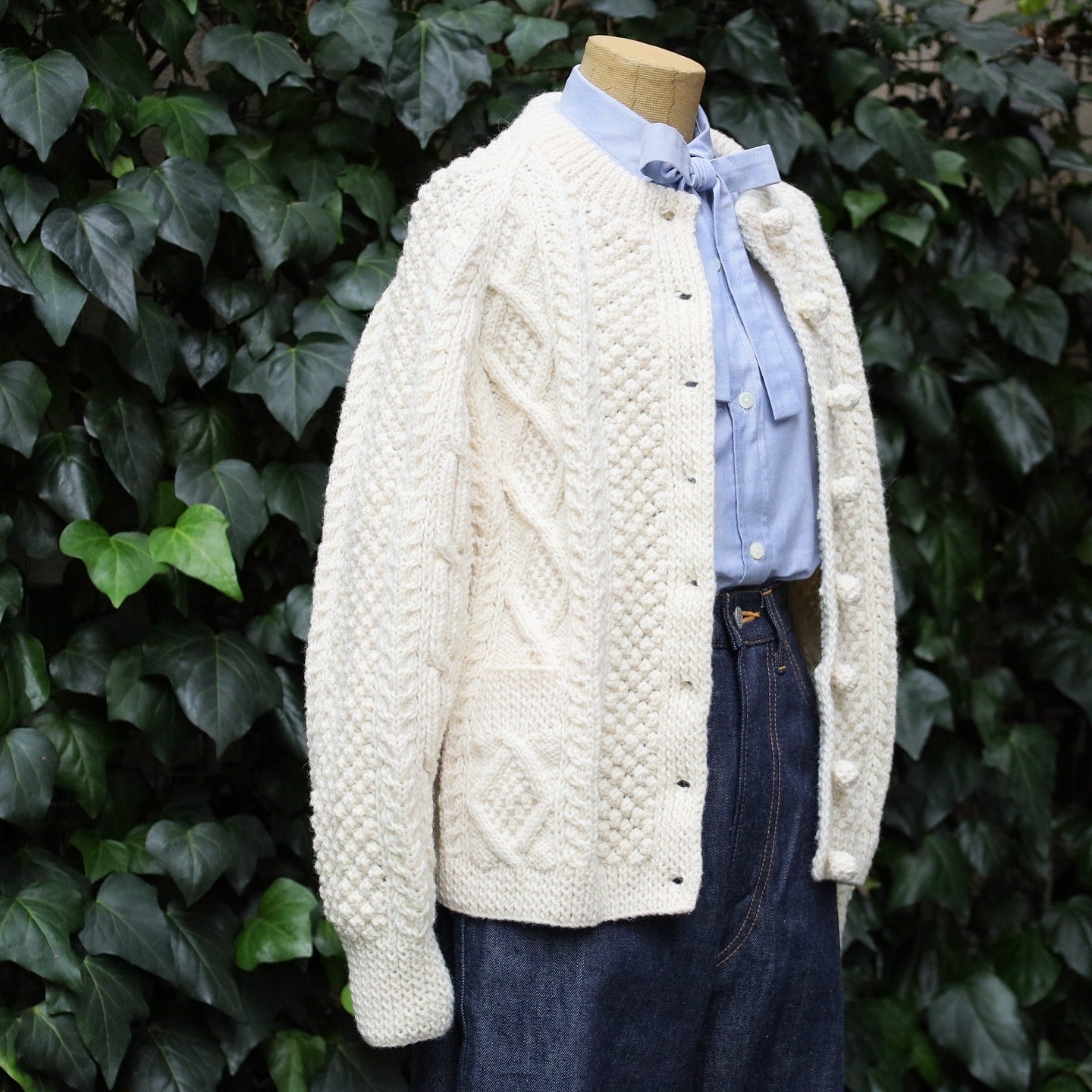 ATHENA DESIGNS for ANATOMICA ARAN CARDIGAN