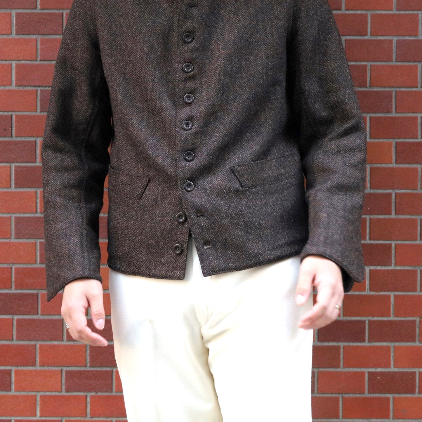 DOLMAN SHETLAND TWEED HERRING-BONE