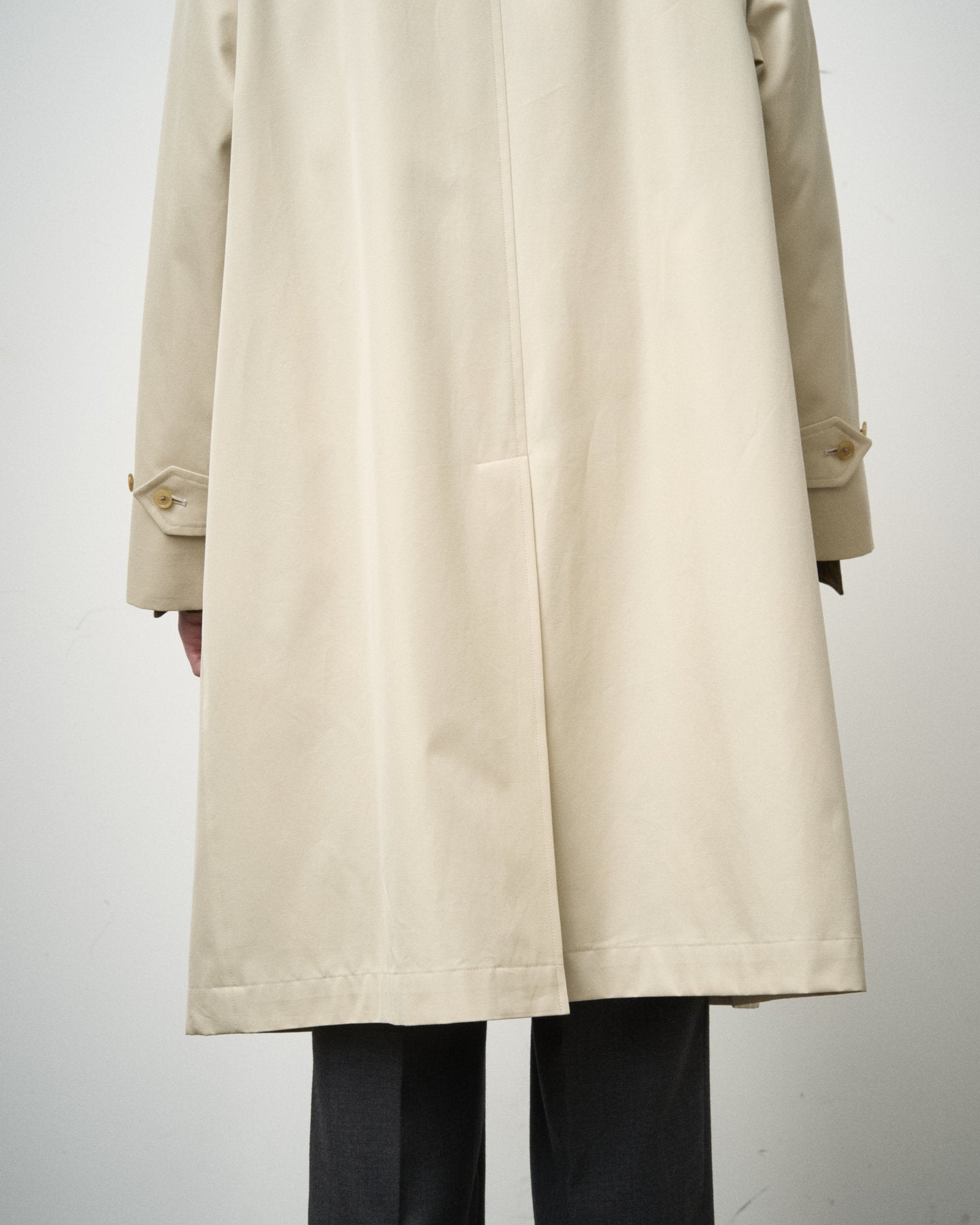 SINGLE RAGLAN COAT GABARDINE OYSTER