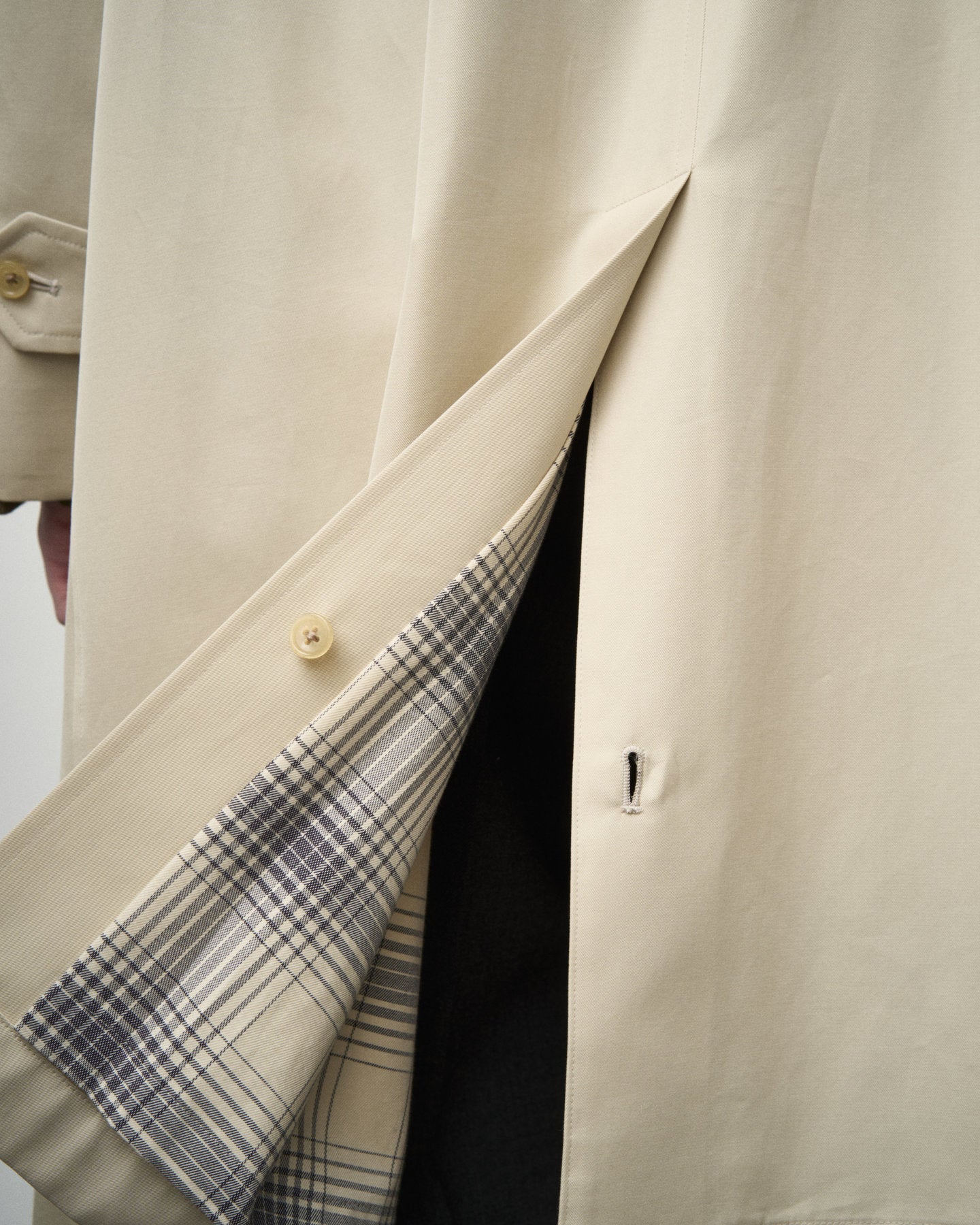SINGLE RAGLAN COAT GABARDINE OYSTER