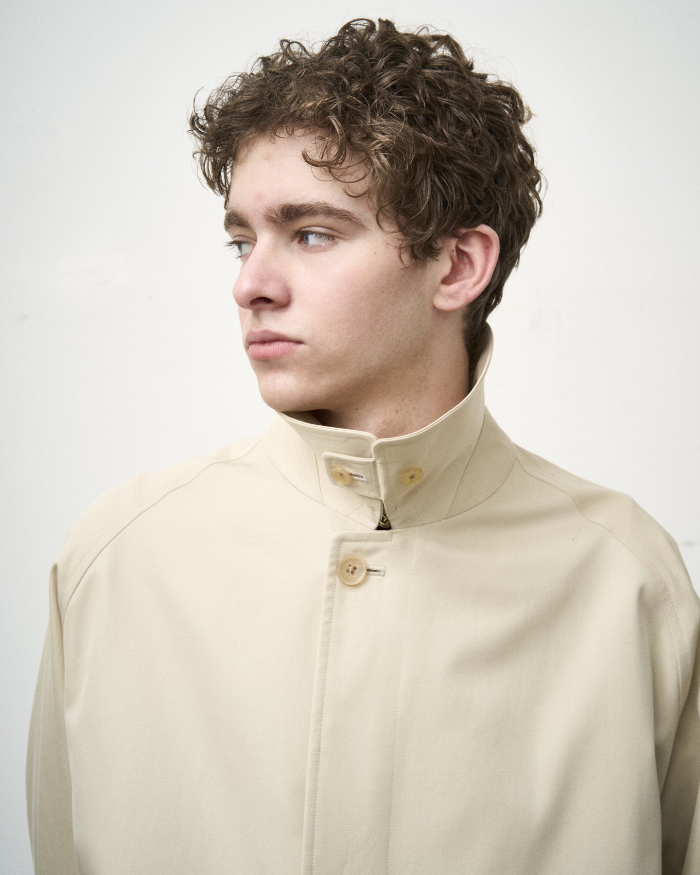 SINGLE RAGLAN COAT GABARDINE OYSTER