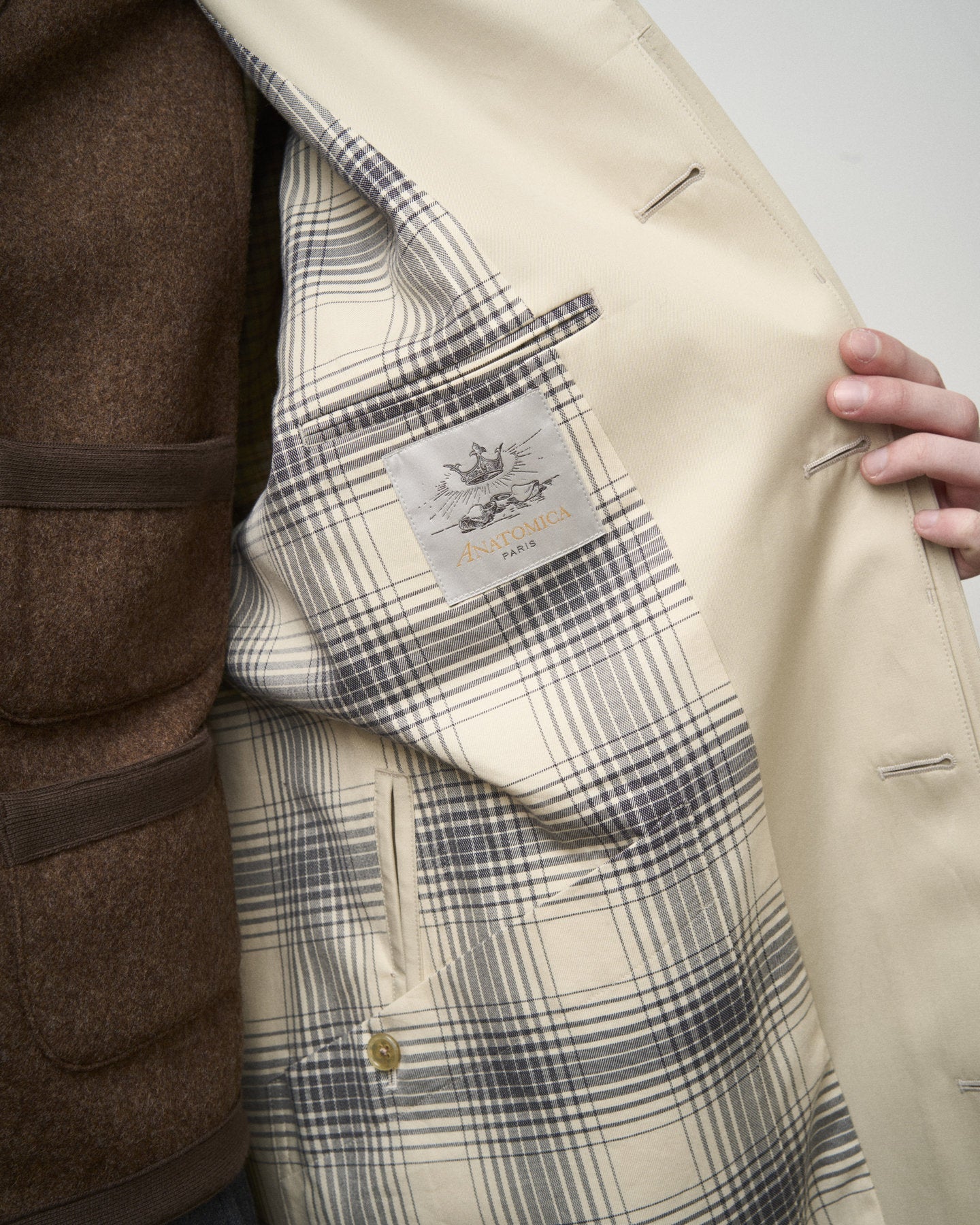 SINGLE RAGLAN COAT GABARDINE OYSTER