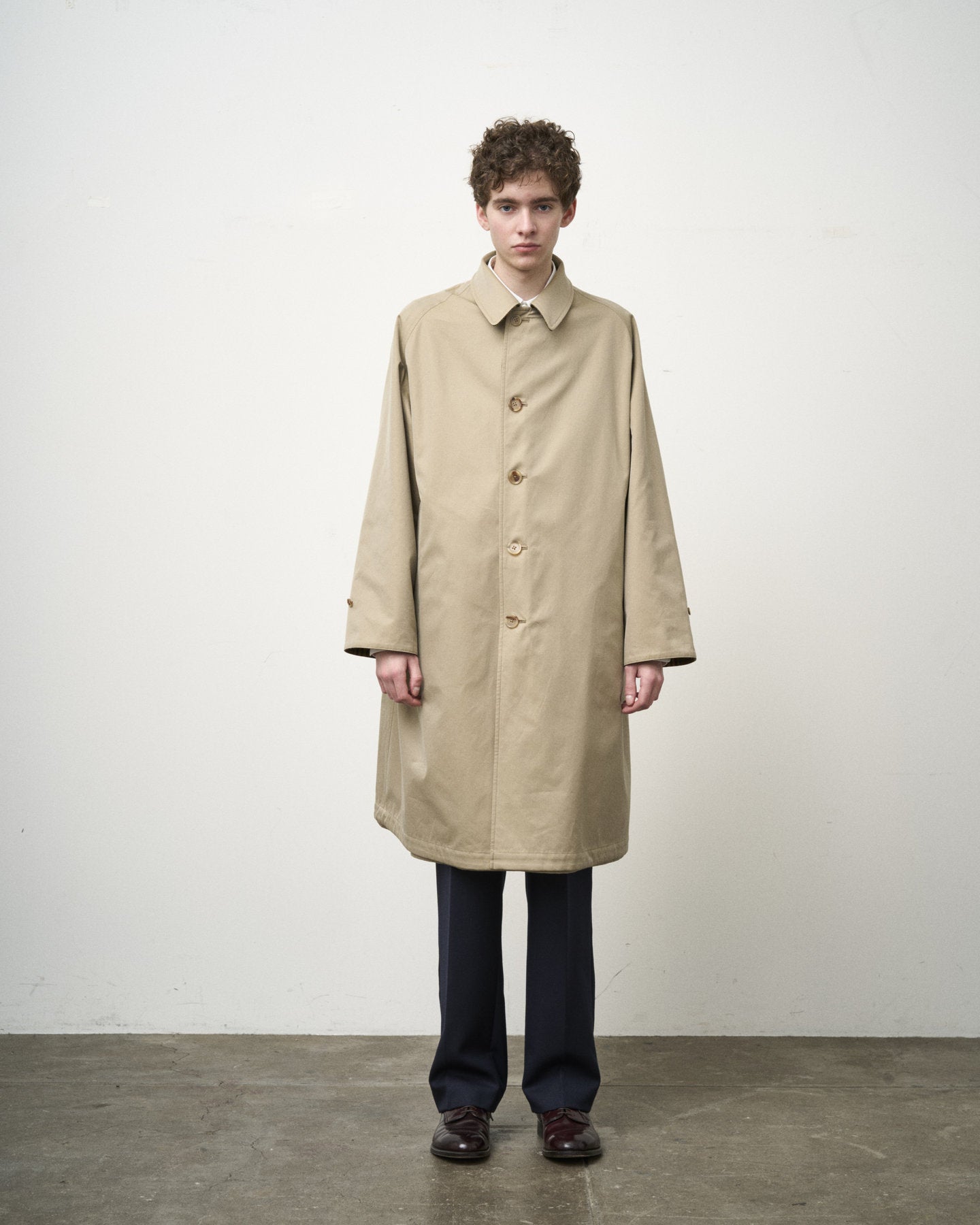 SINGLE RAGLAN COAT Ⅱ REVERSIBLE OVER CHECK BEIGE