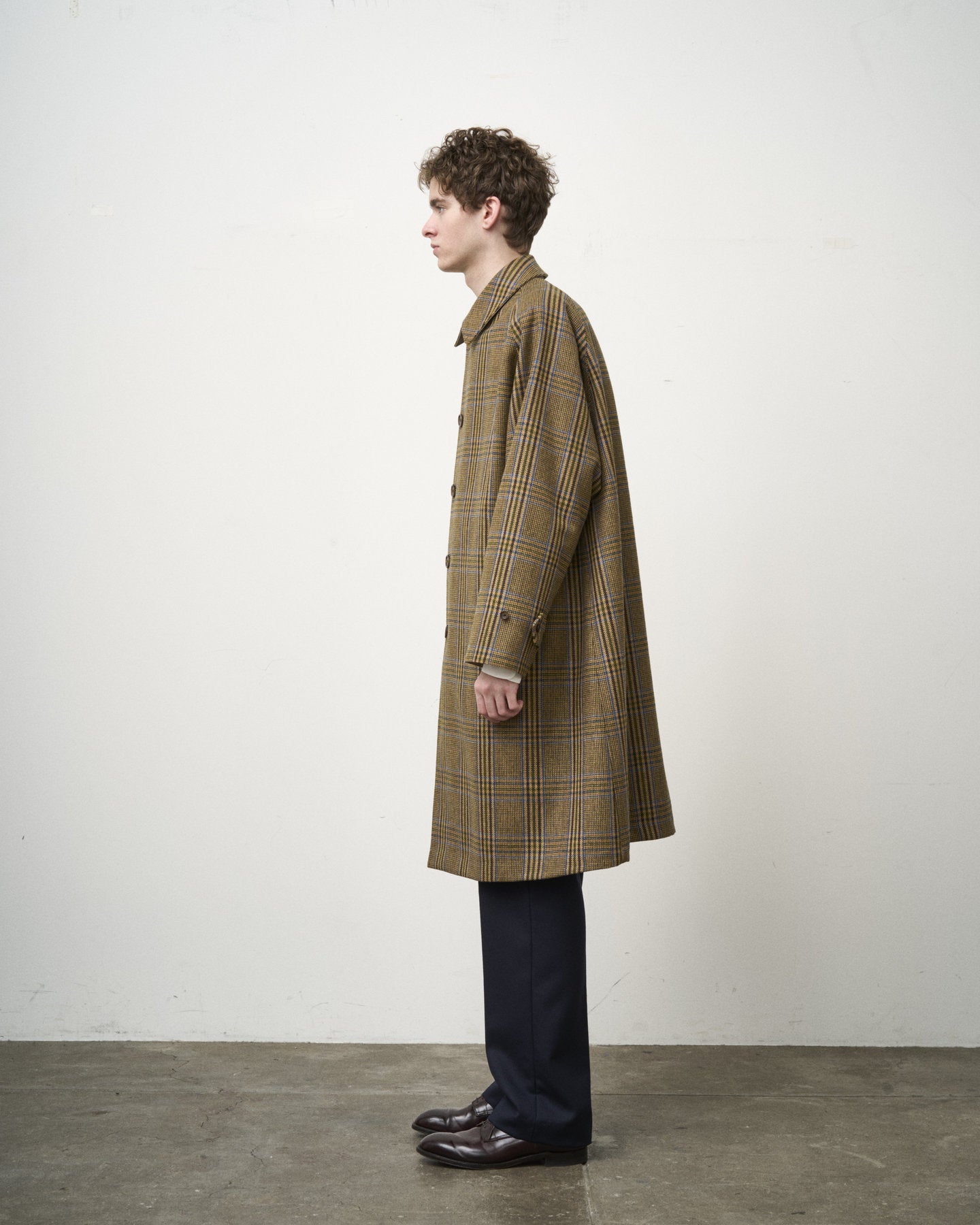 SINGLE RAGLAN COAT Ⅱ REVERSIBLE OVER CHECK BEIGE