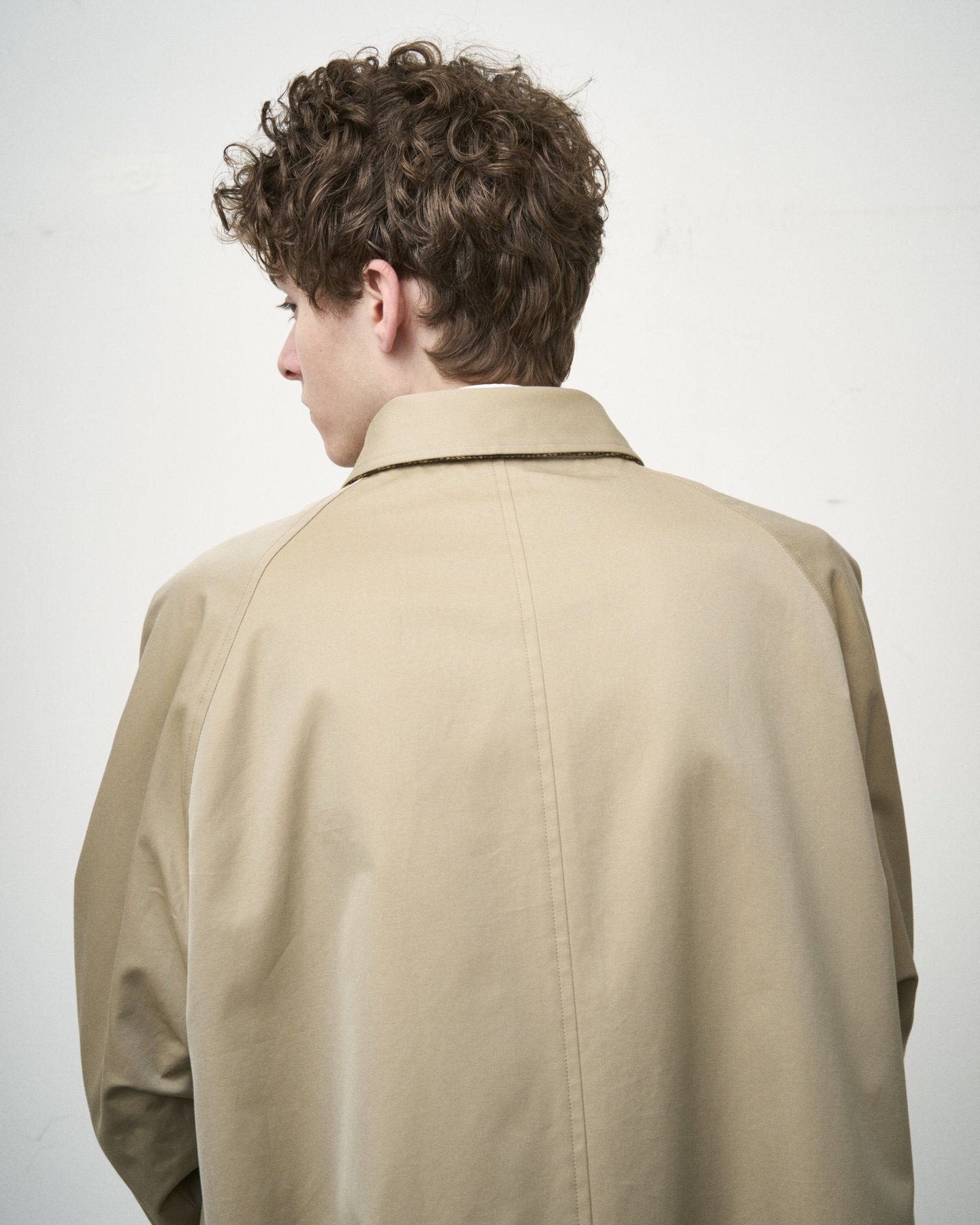 SINGLE RAGLAN COAT Ⅱ REVERSIBLE OVER CHECK BEIGE