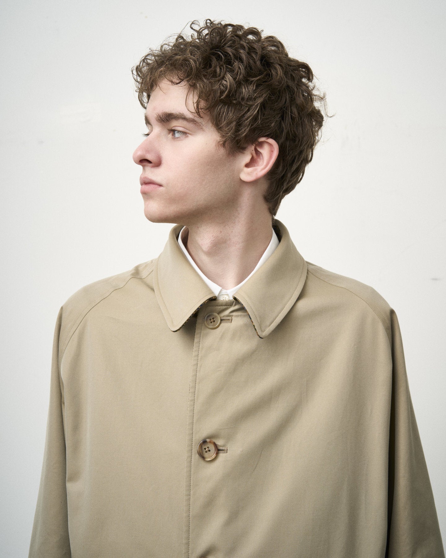 SINGLE RAGLAN COAT Ⅱ REVERSIBLE OVER CHECK BEIGE