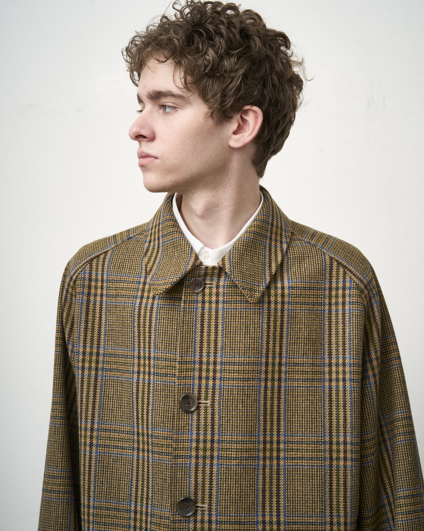 SINGLE RAGLAN COAT Ⅱ REVERSIBLE OVER CHECK BEIGE