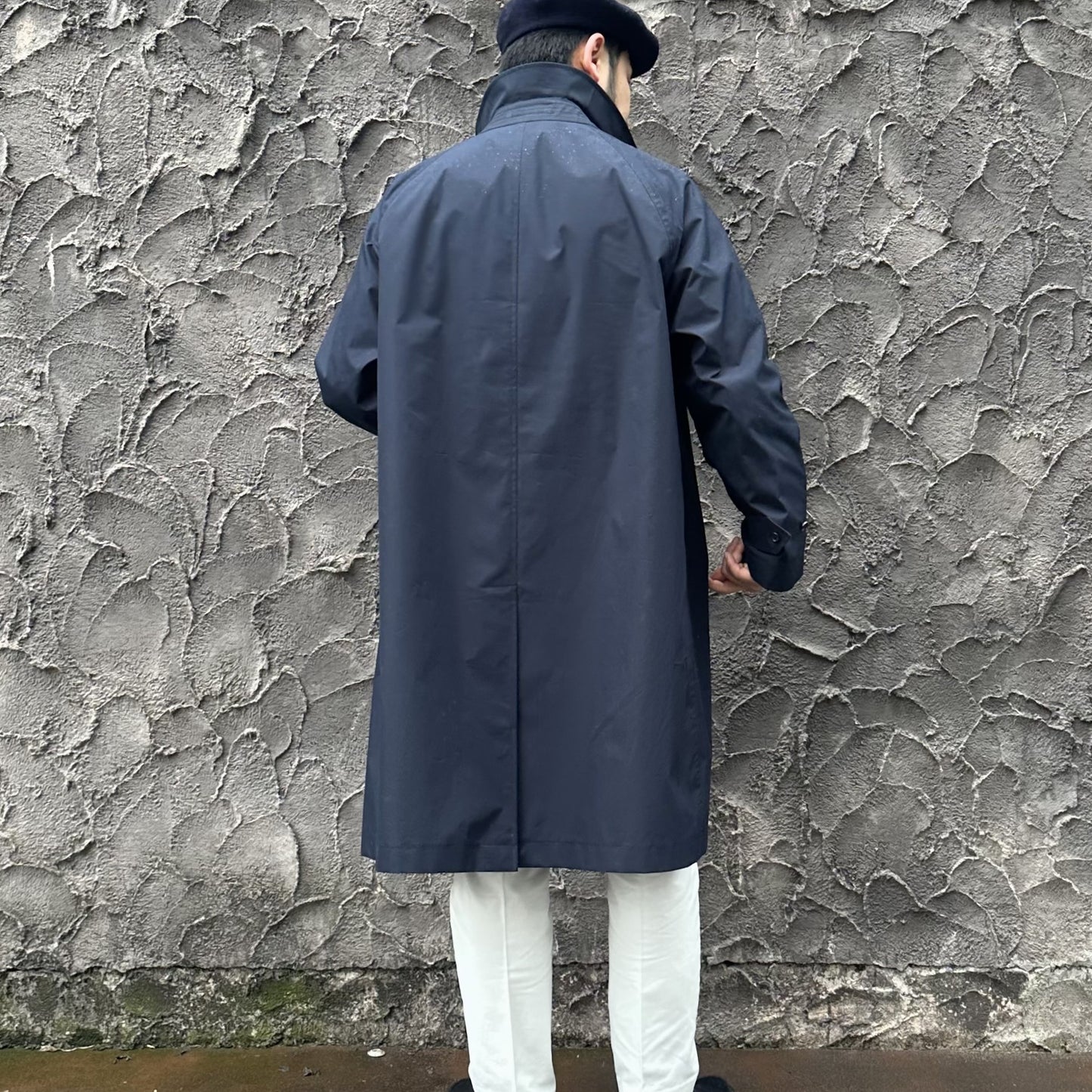 SINGLE RAGLAN COAT Ⅸ BLACK NAVY