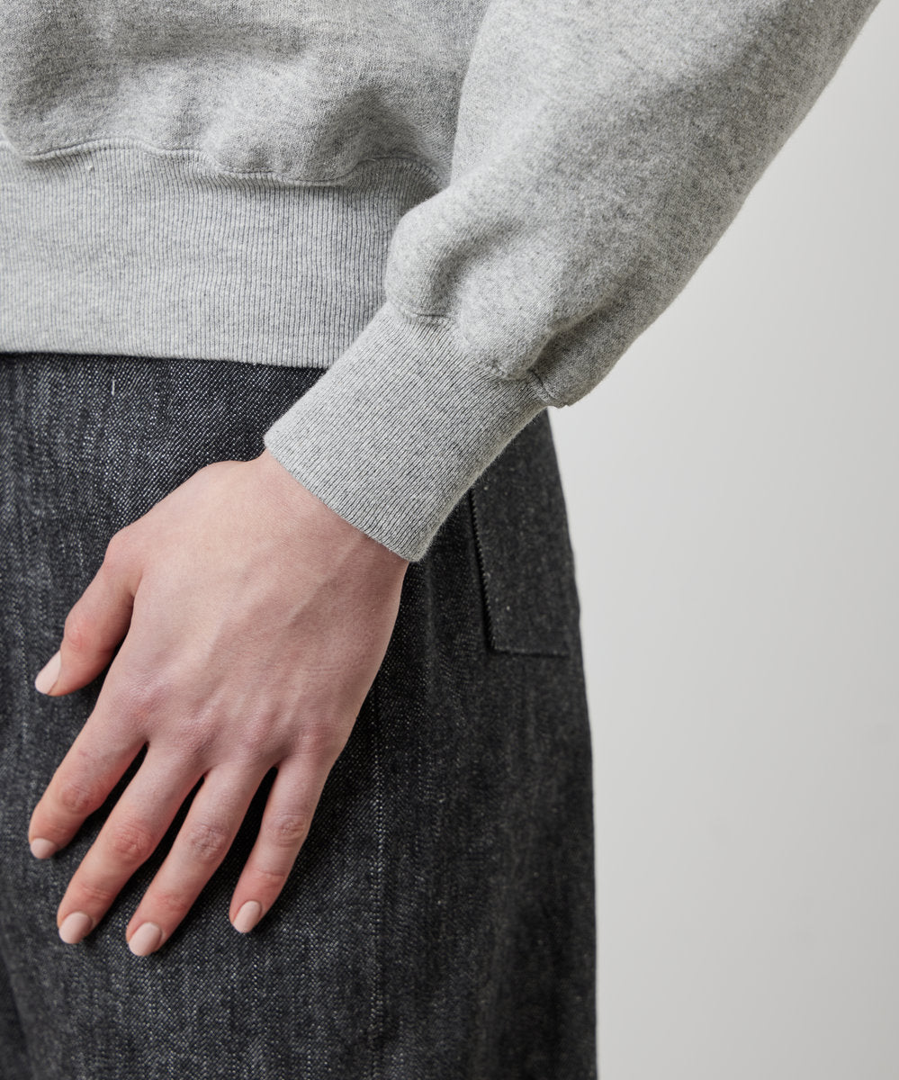 SWEAT SHIRTS RAGLAN SLEEVE CREW NECK GRAY