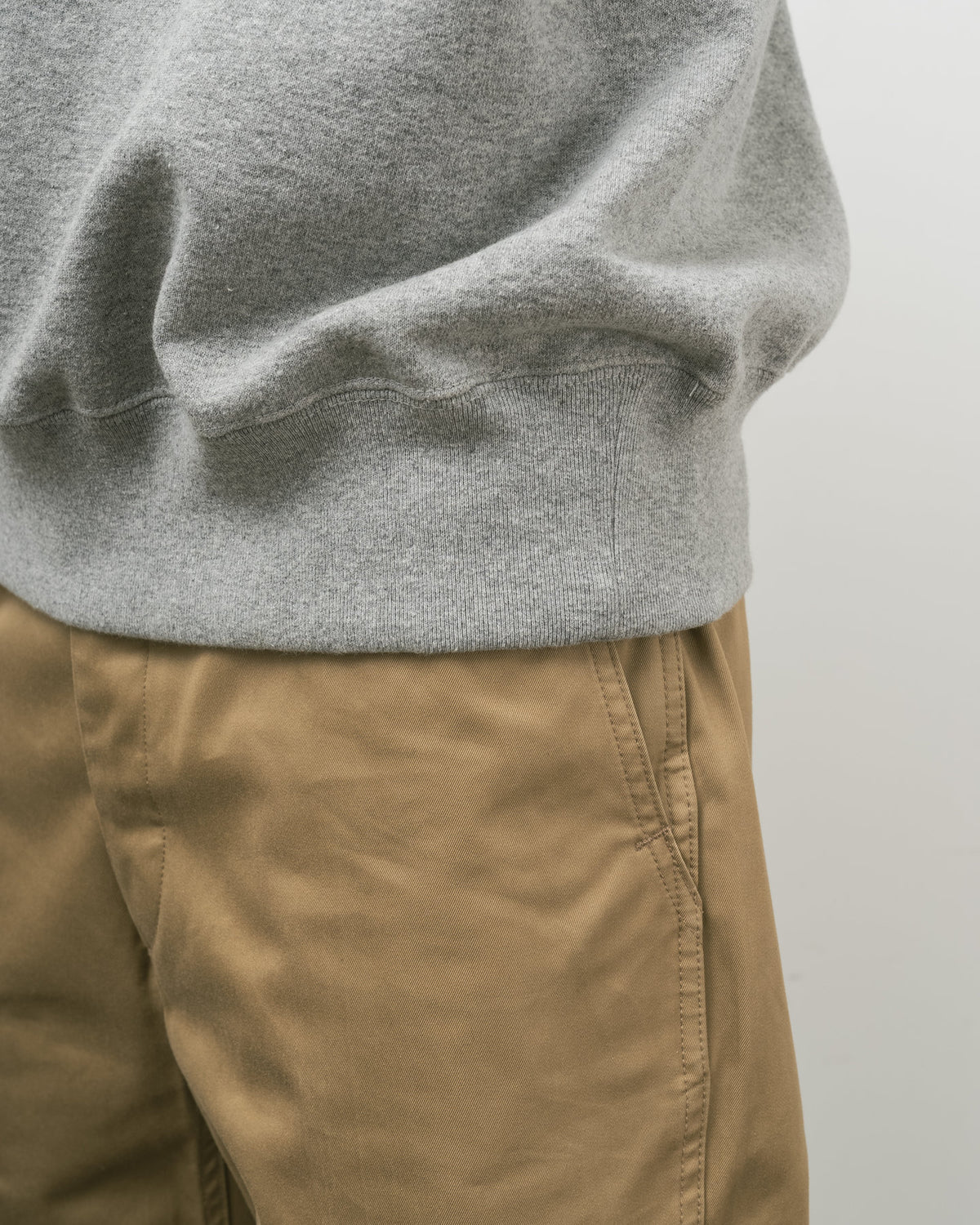 SWEAT SHIRTS RAGLAN SLEEVE CREW NECK GRAY