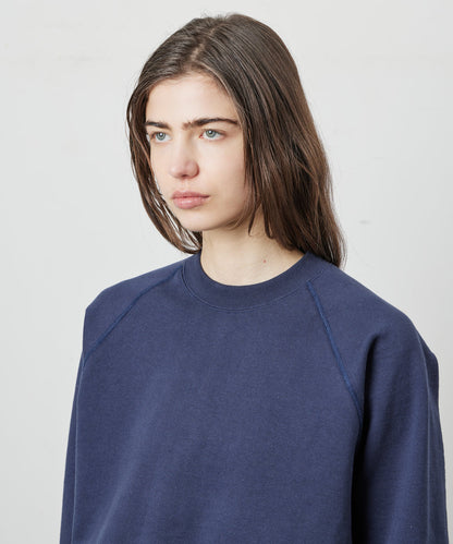 SWEAT SHIRTS RAGLAN SLEEVE CREW NECK NAVY