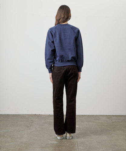 SWEAT SHIRTS RAGLAN SLEEVE CREW NECK NAVY