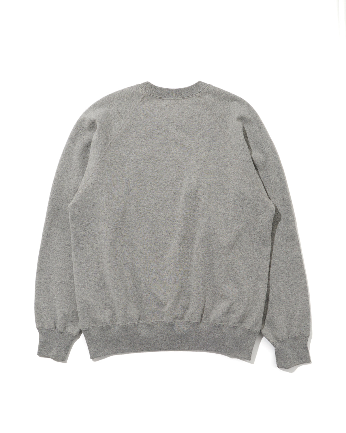 SWEAT SHIRTS RAGLAN SLEEVE CREW NECK GRAY