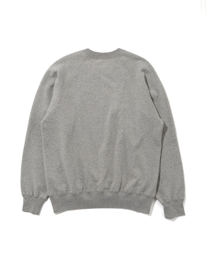 SWEAT SHIRTS RAGLAN SLEEVE CREW NECK GRAY