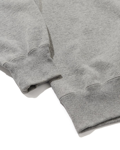 SWEAT SHIRTS RAGLAN SLEEVE CREW NECK GRAY