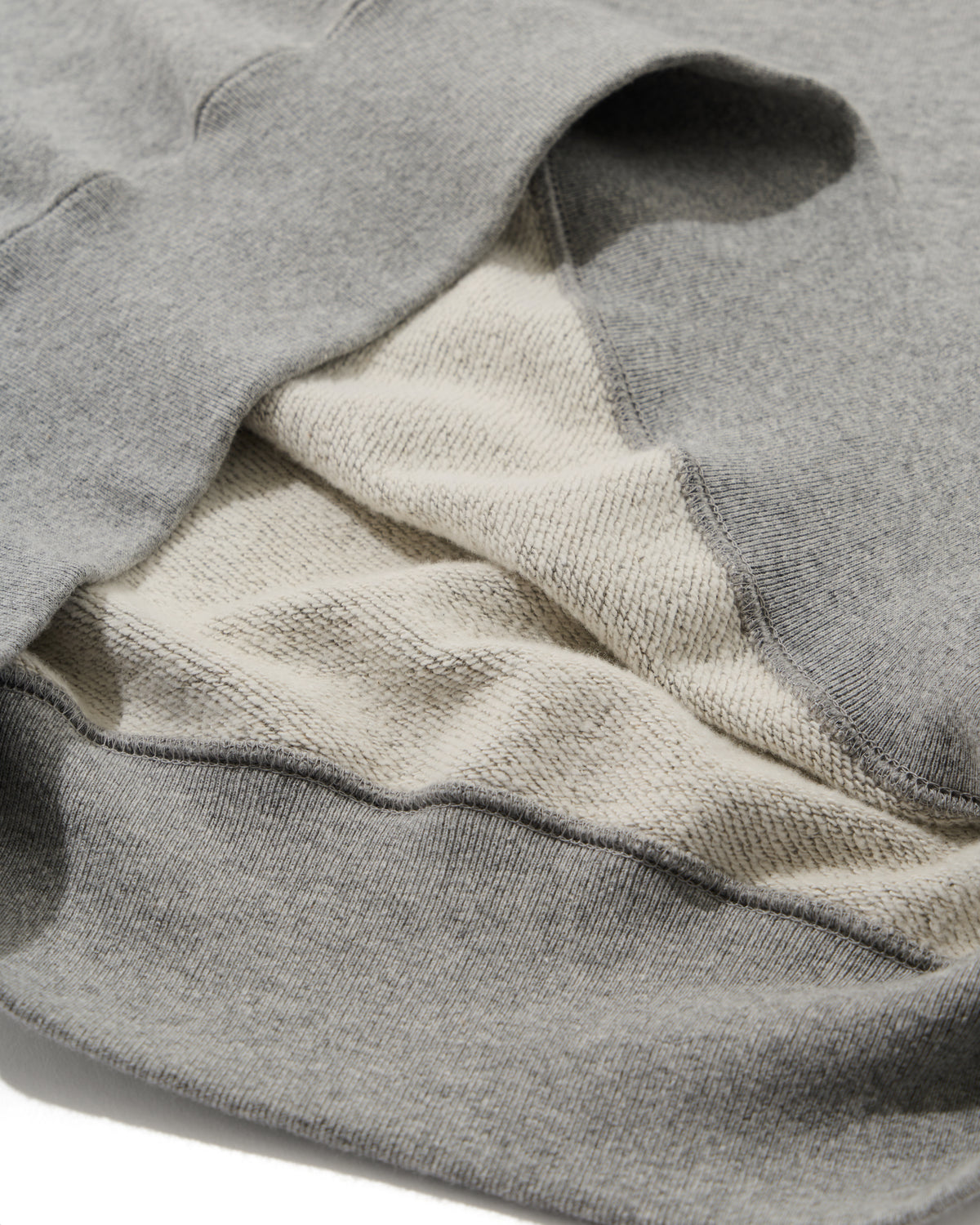 SWEAT SHIRTS RAGLAN SLEEVE CREW NECK GRAY