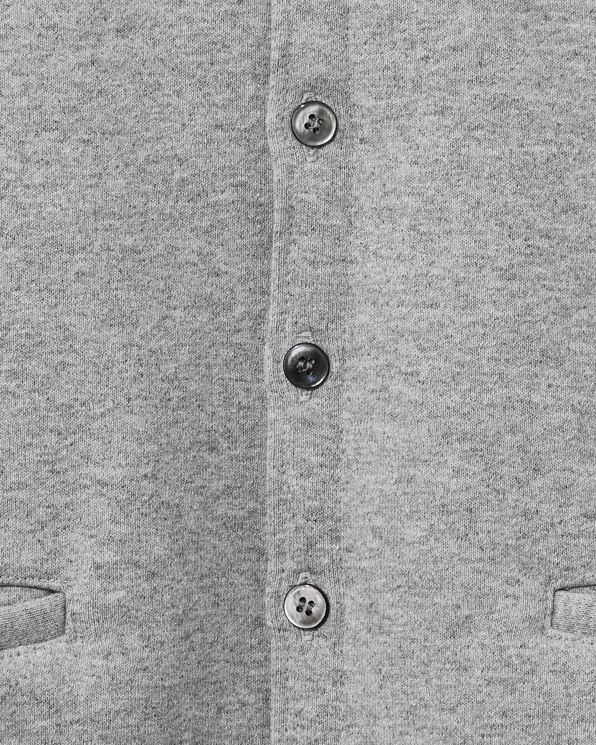 SWEAT CARDIGAN CREW NECK GRAY
