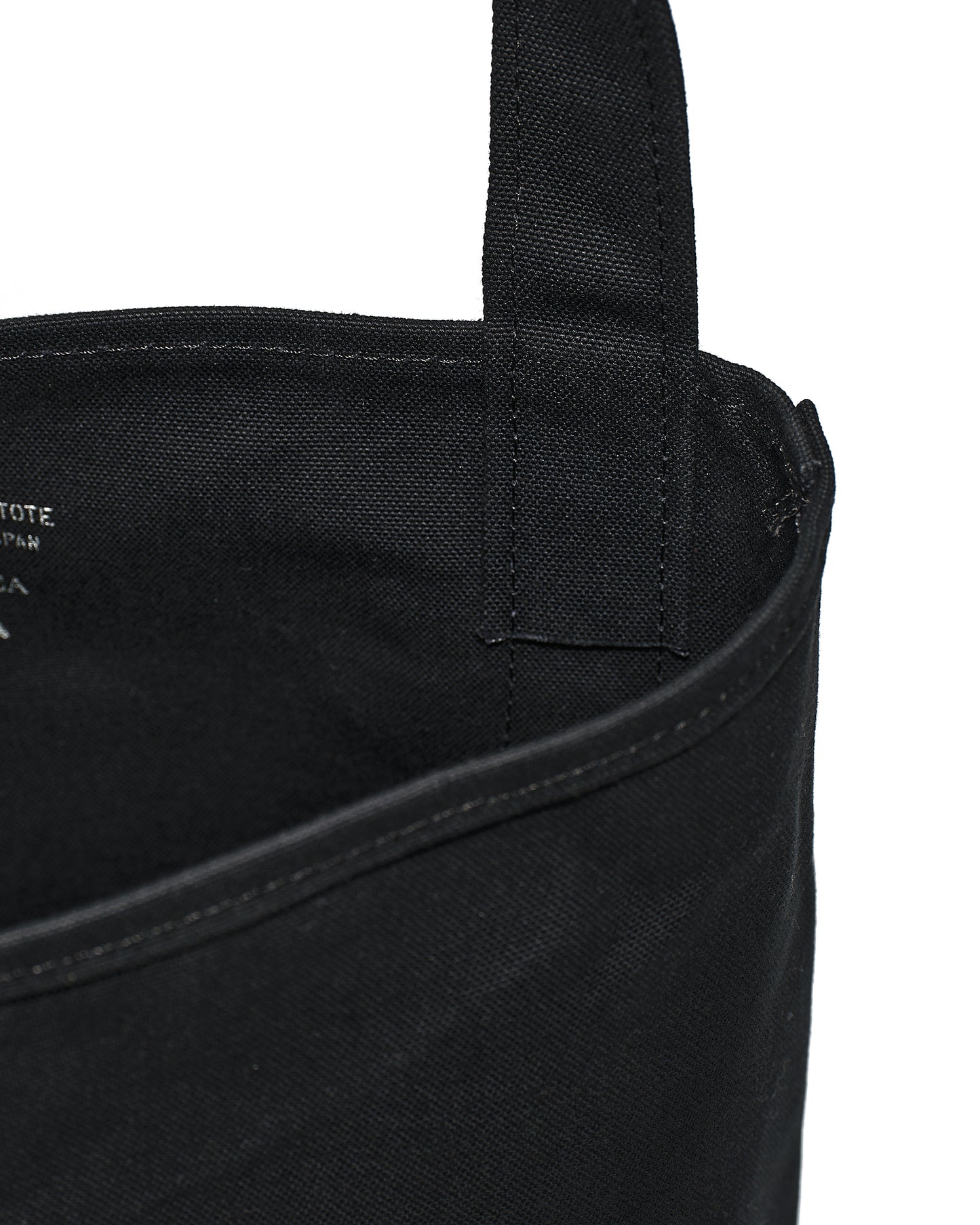ANATOMICA by TEMBEA BAGUETTE TOTE COTTON CANVAS BLACK