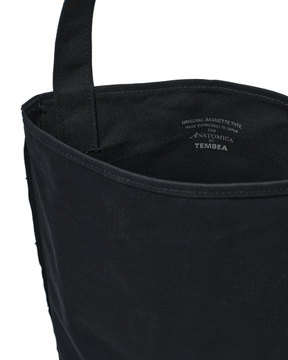 ANATOMICA×TEMBEA BAGUETTE TOTE COTTON CANVAS BLACK