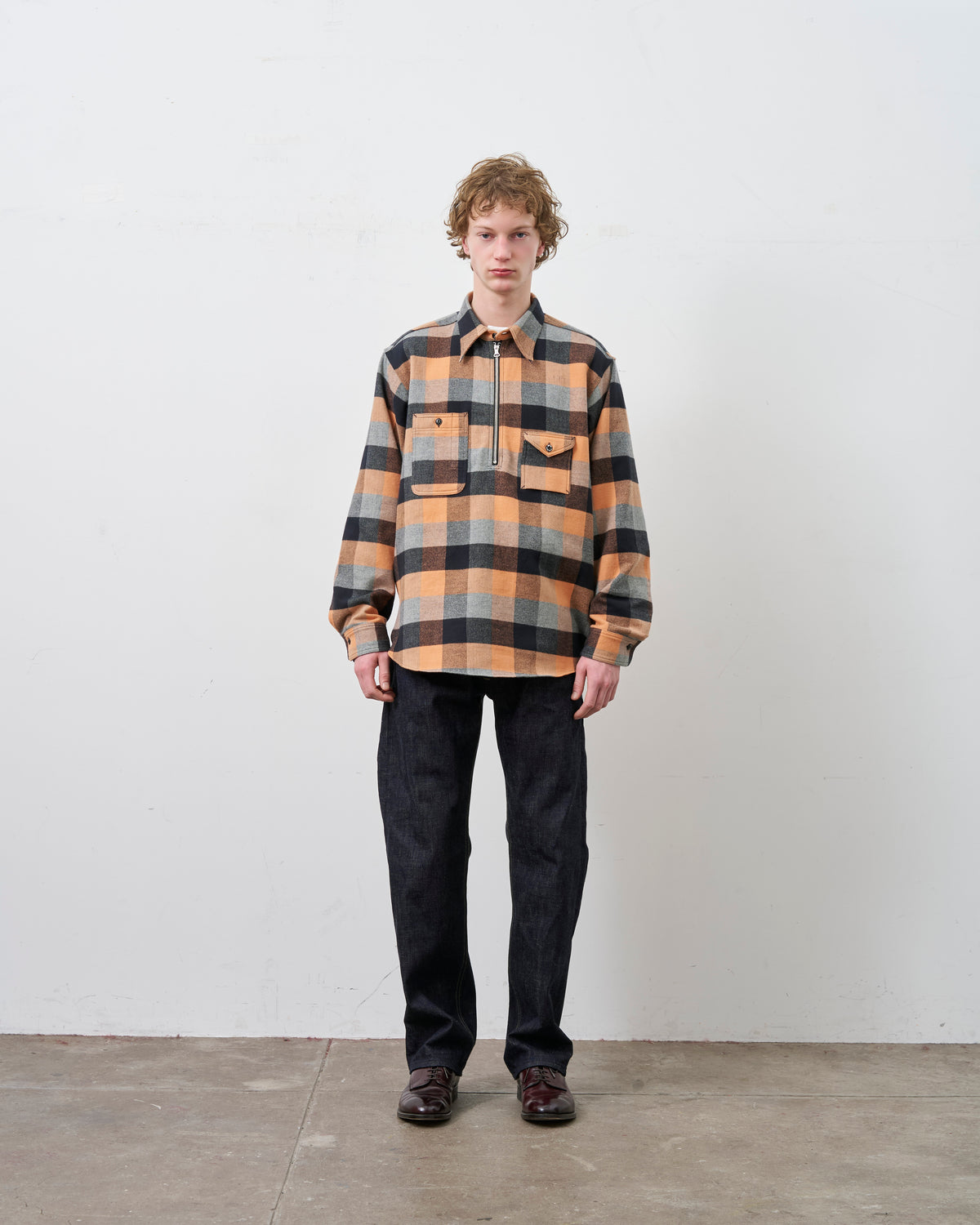 【Launch on September 12th】BIG YANK Y1936 HALF-ZIP SHIRTS FLANNEL BROCK CHECK