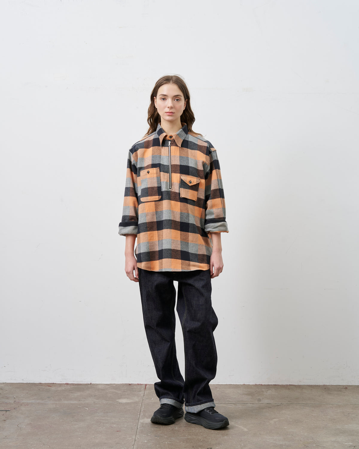 【Launch on September 12th】BIG YANK Y1936 HALF-ZIP SHIRTS FLANNEL BROCK CHECK