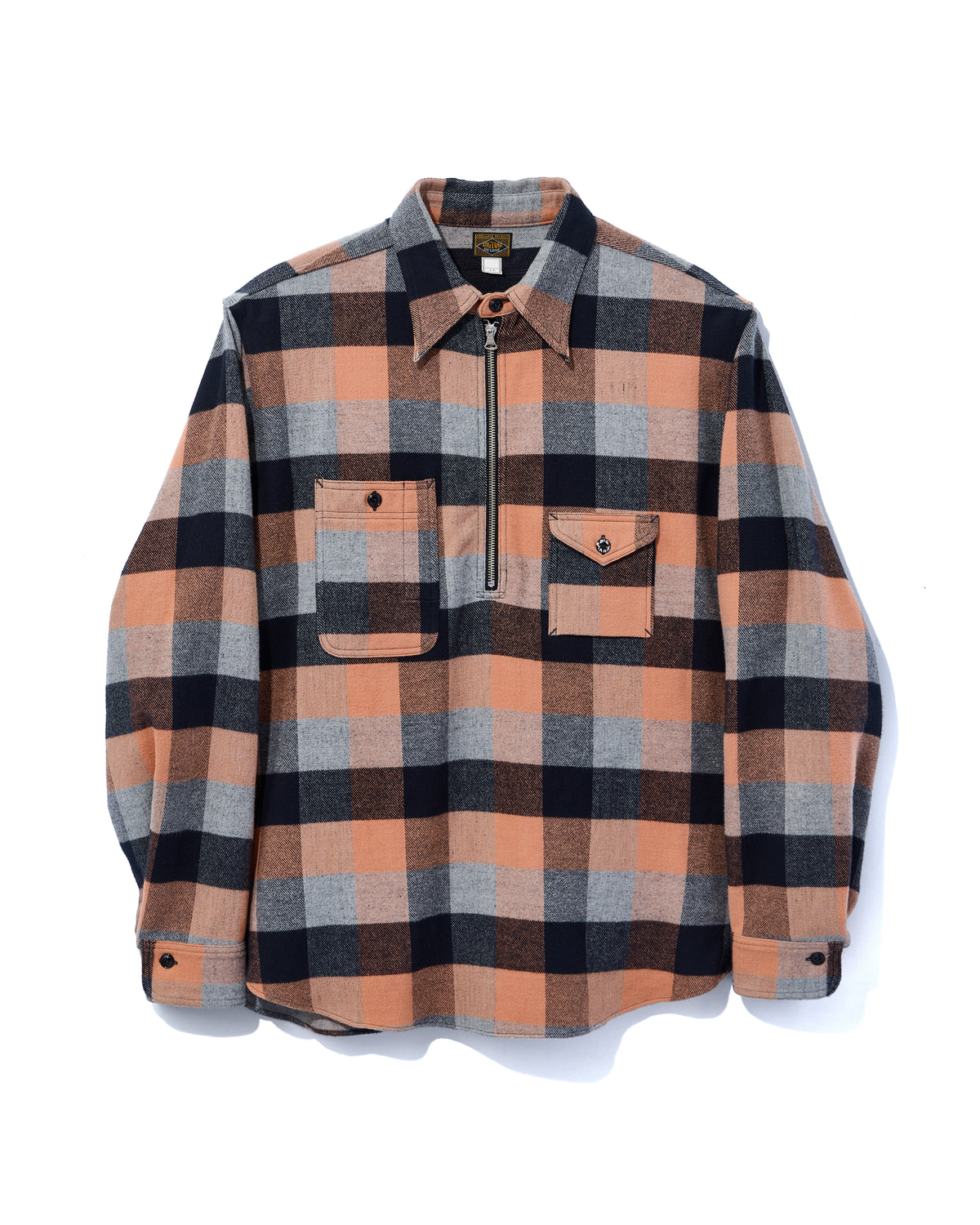 【Launch on September 12th】BIG YANK Y1936 HALF-ZIP SHIRTS FLANNEL BROCK CHECK