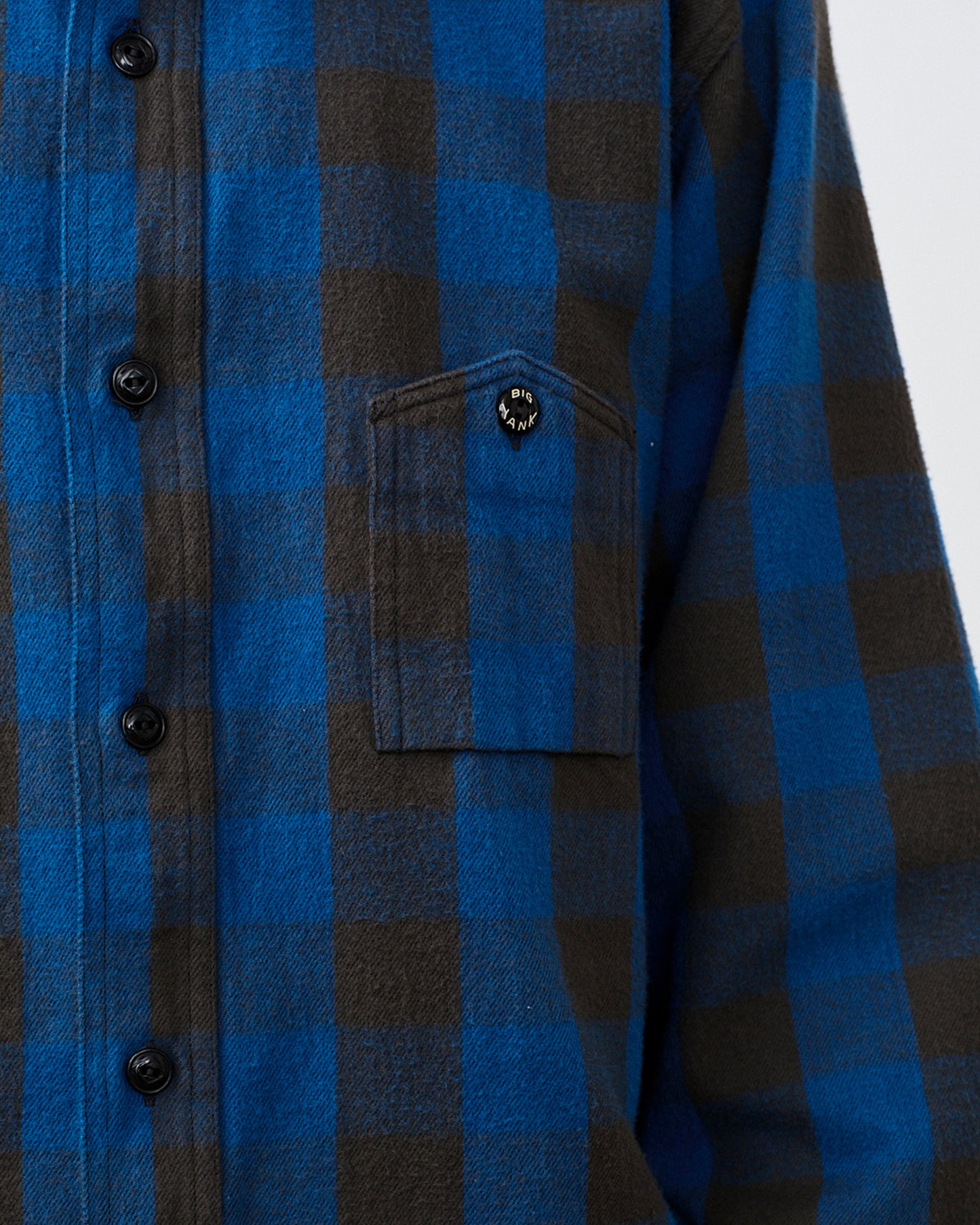BIG YANK Y1945 SHRITS FLANNEL BROCK CHECK BLUE