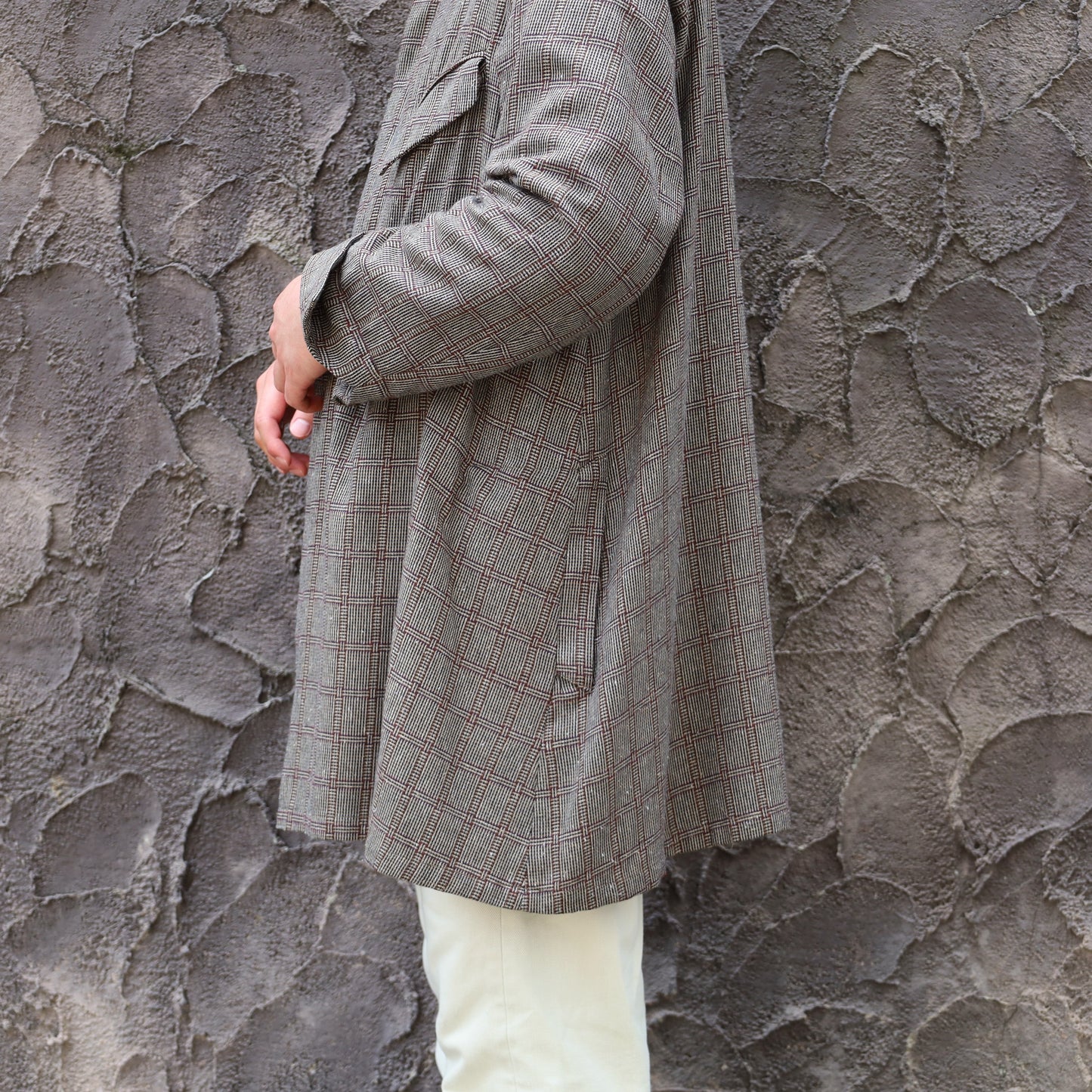 ARTHUR COTTON SILK BROWN CHECKS