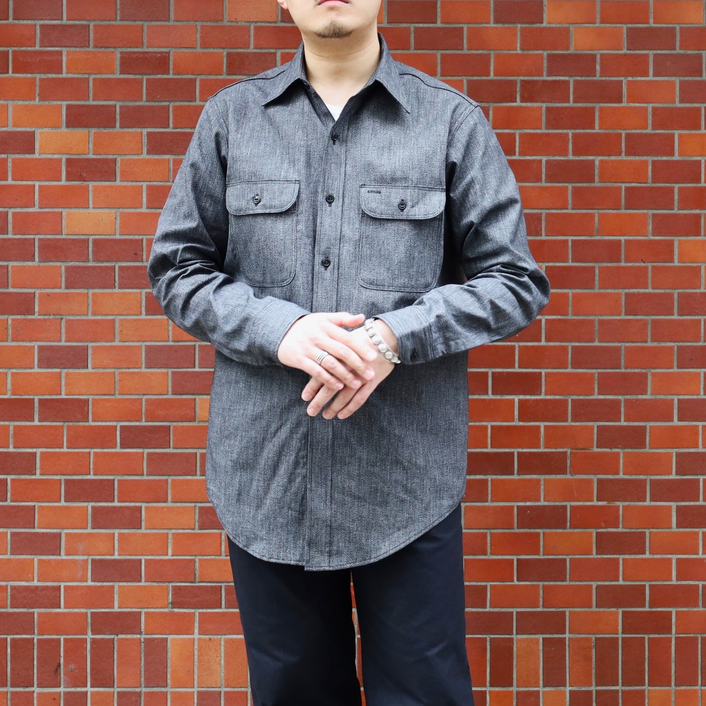 BIG A SHIRTS CHAMBRAY BLACK