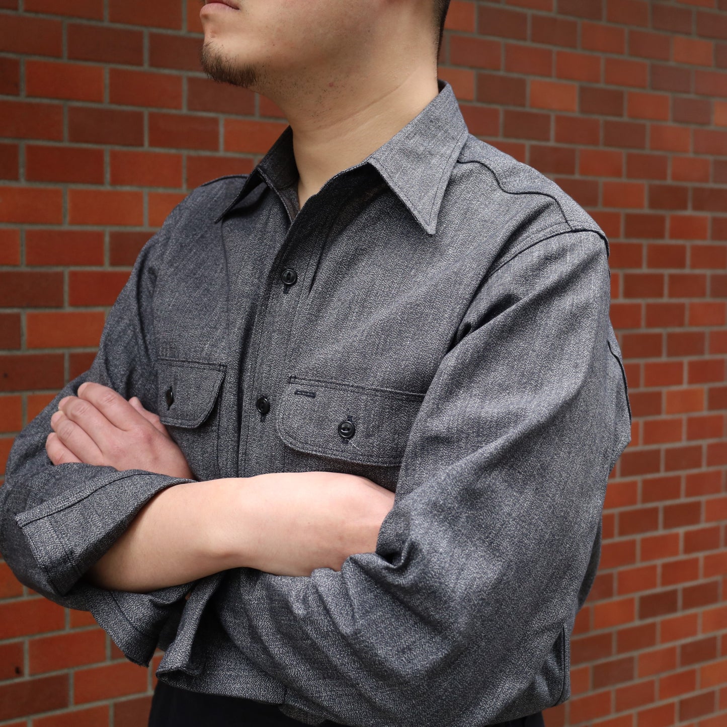 BIG A SHIRTS CHAMBRAY BLACK