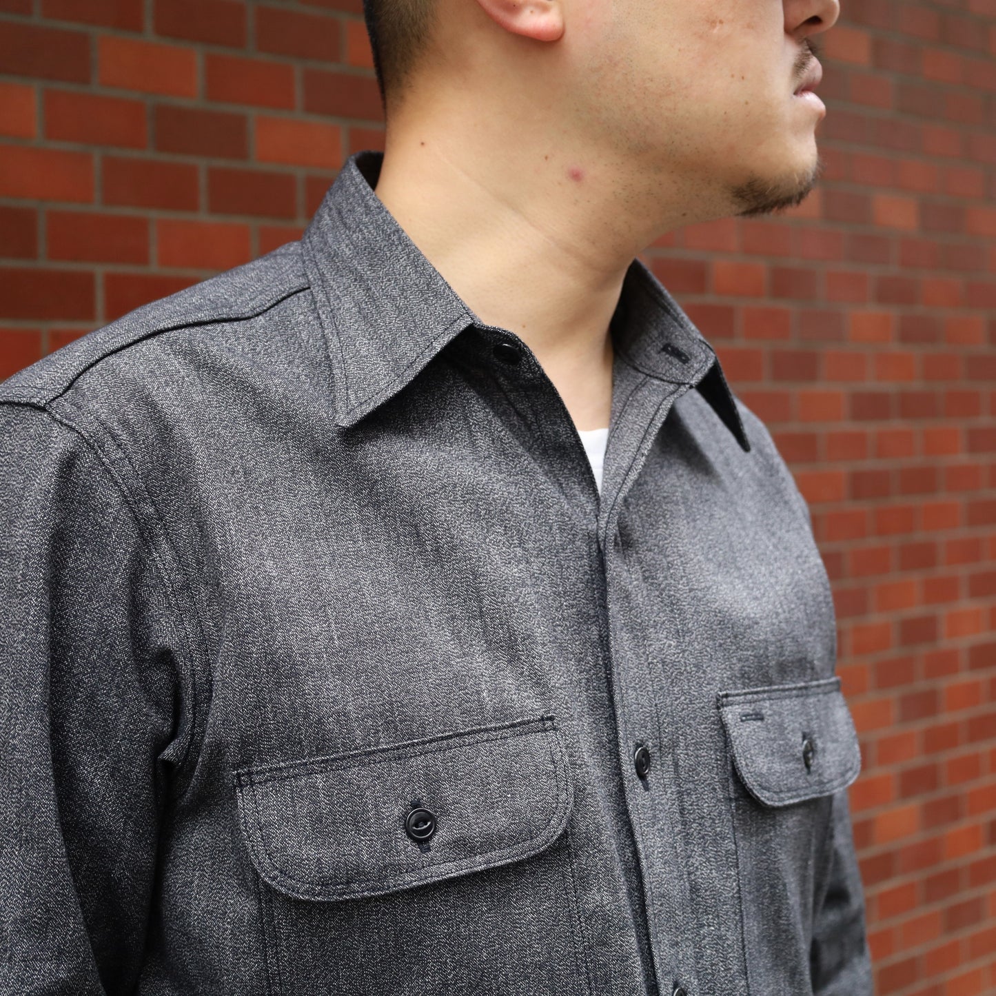 BIG A SHIRTS CHAMBRAY BLACK