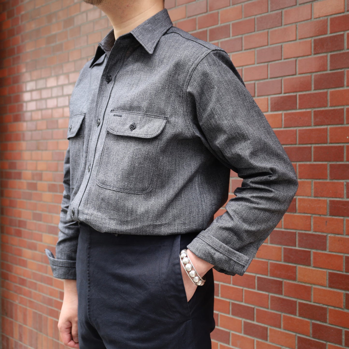 BIG A SHIRTS CHAMBRAY BLACK