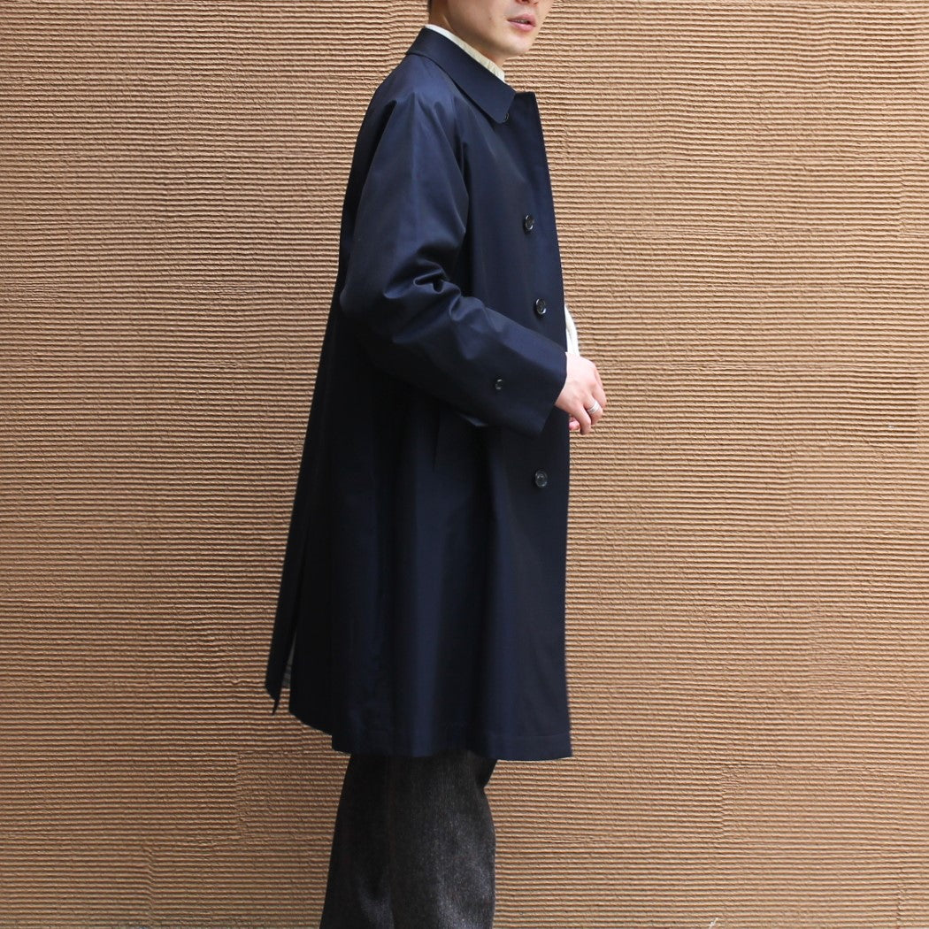 SINGLE RAGLAN COAT GABARDINE NAVY