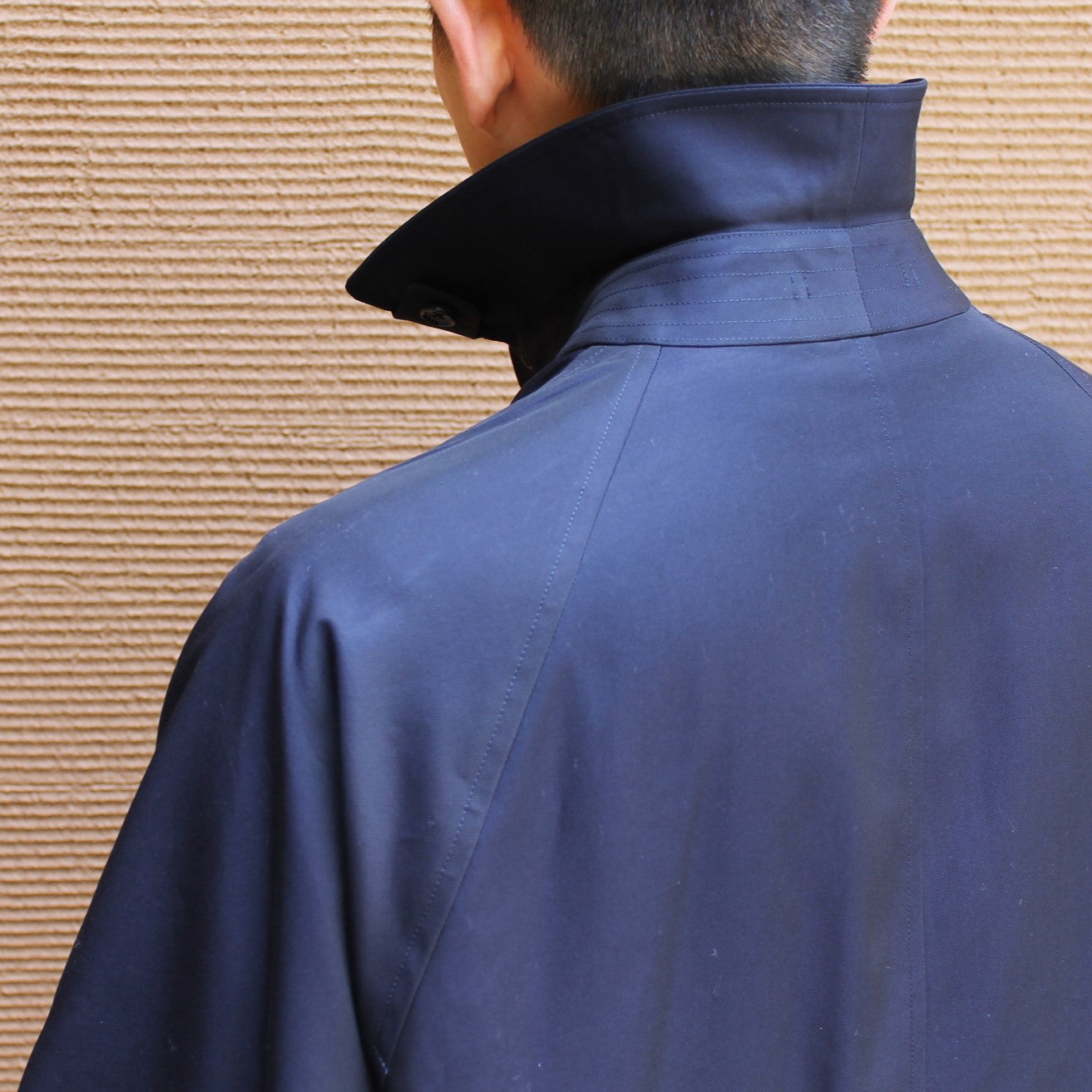 SINGLE RAGLAN COAT GABARDINE NAVY