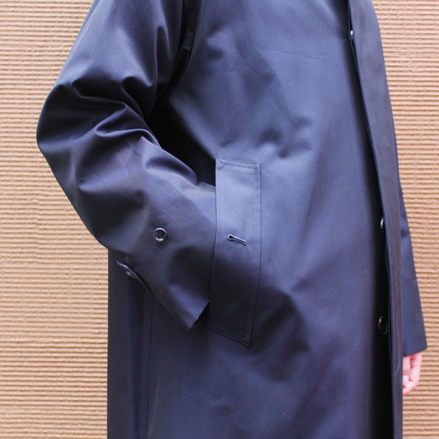 SINGLE RAGLAN COAT GABARDINE NAVY