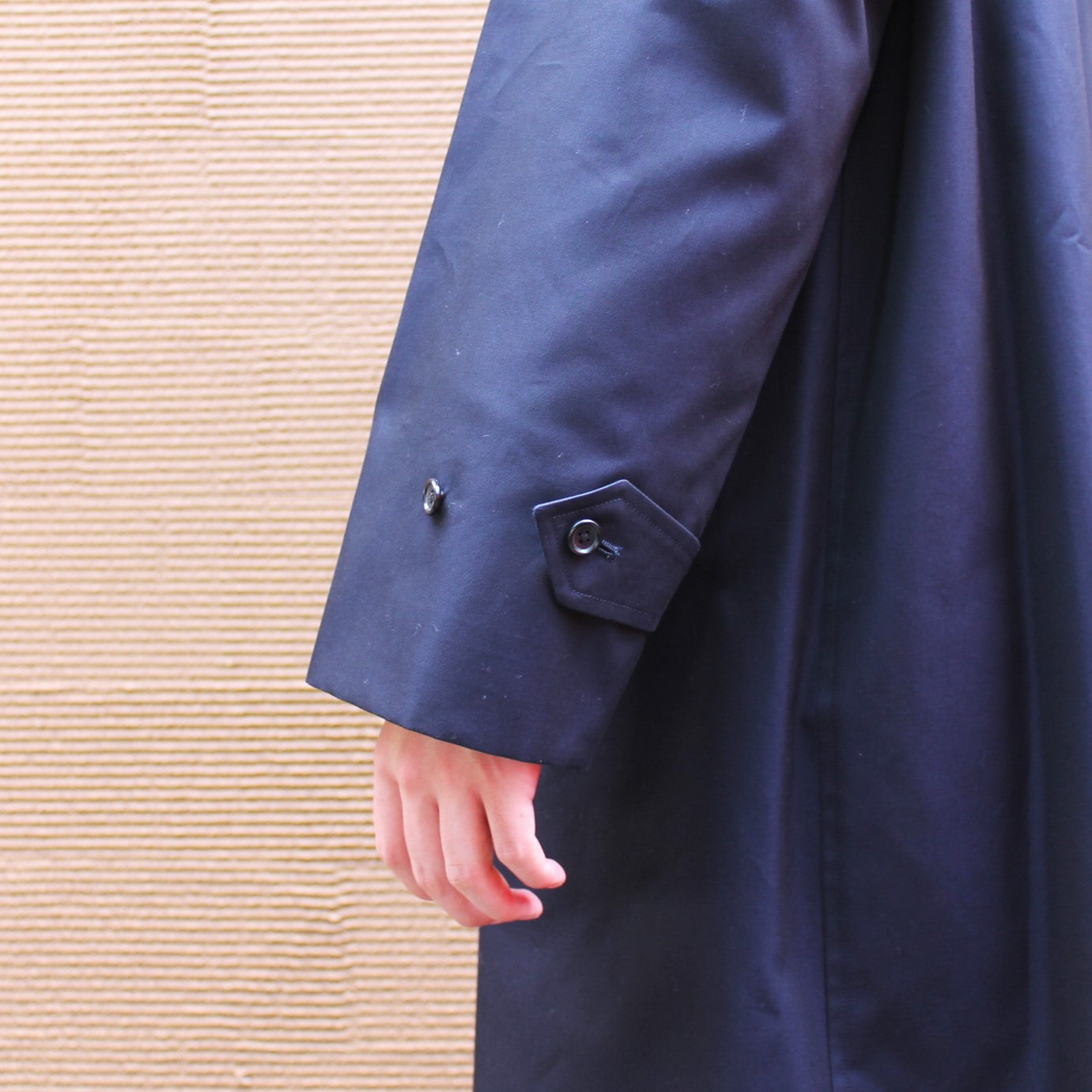 SINGLE RAGLAN COAT GABARDINE NAVY