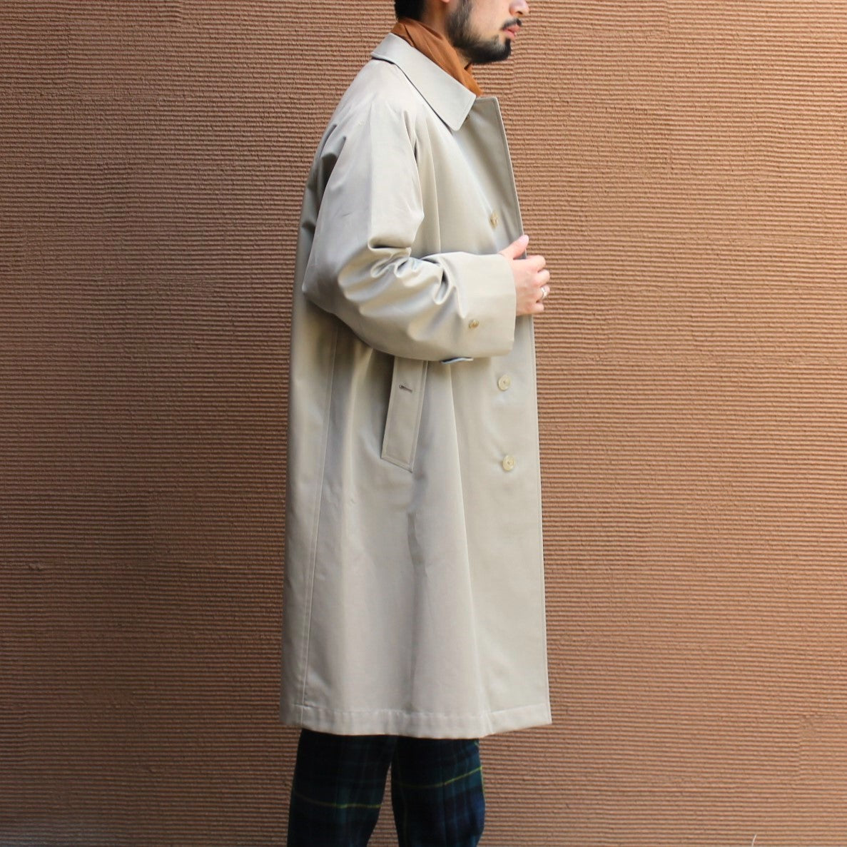 SINGLE RAGLAN COAT GABARDINE BEIGE