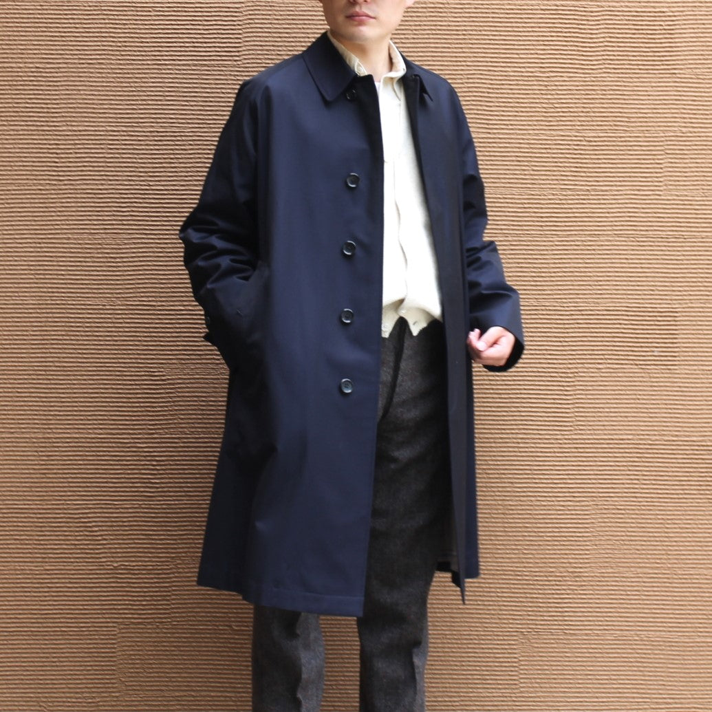 SINGLE RAGLAN COAT GABARDINE NAVY