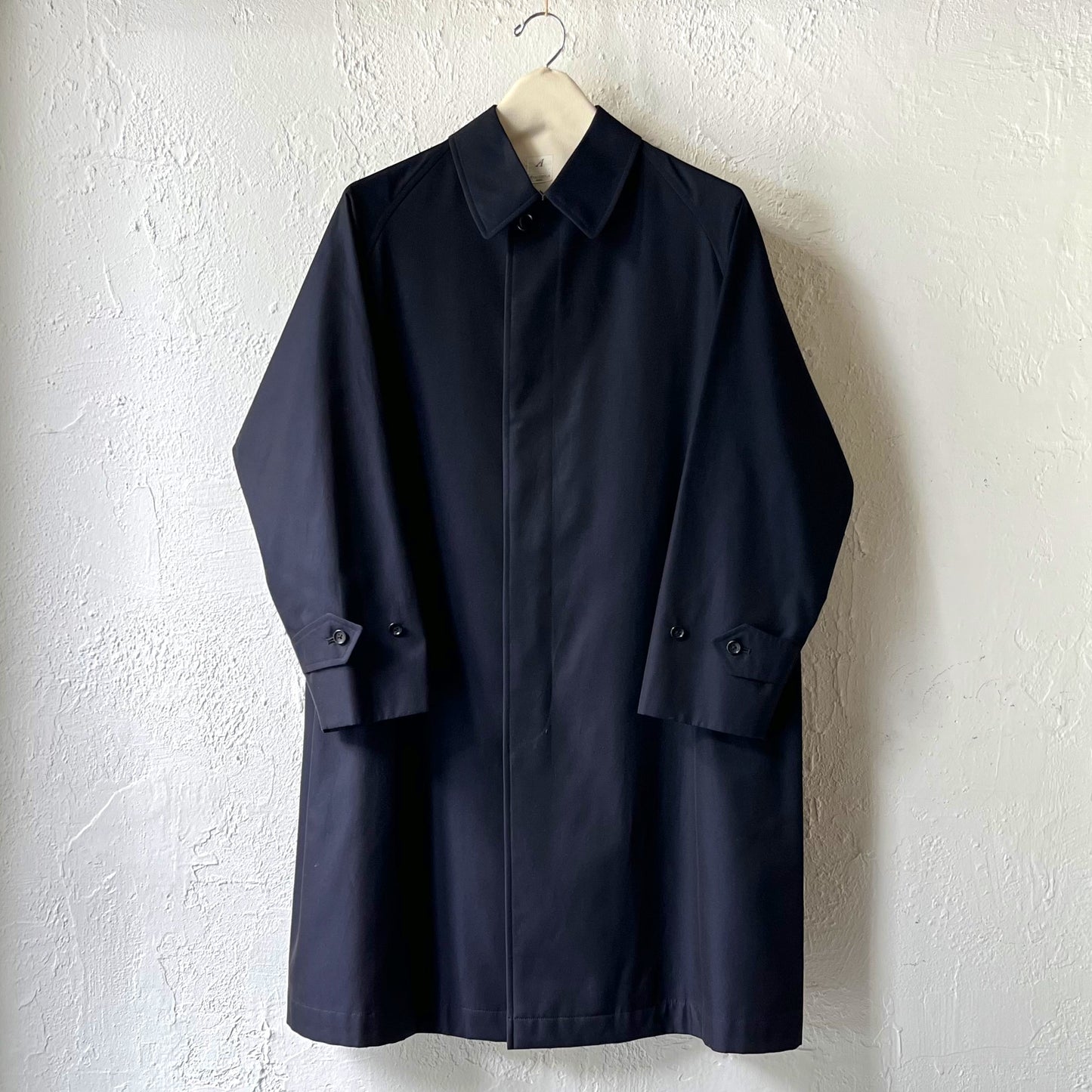 SINGLE RAGLAN COAT GABARDINE NAVY