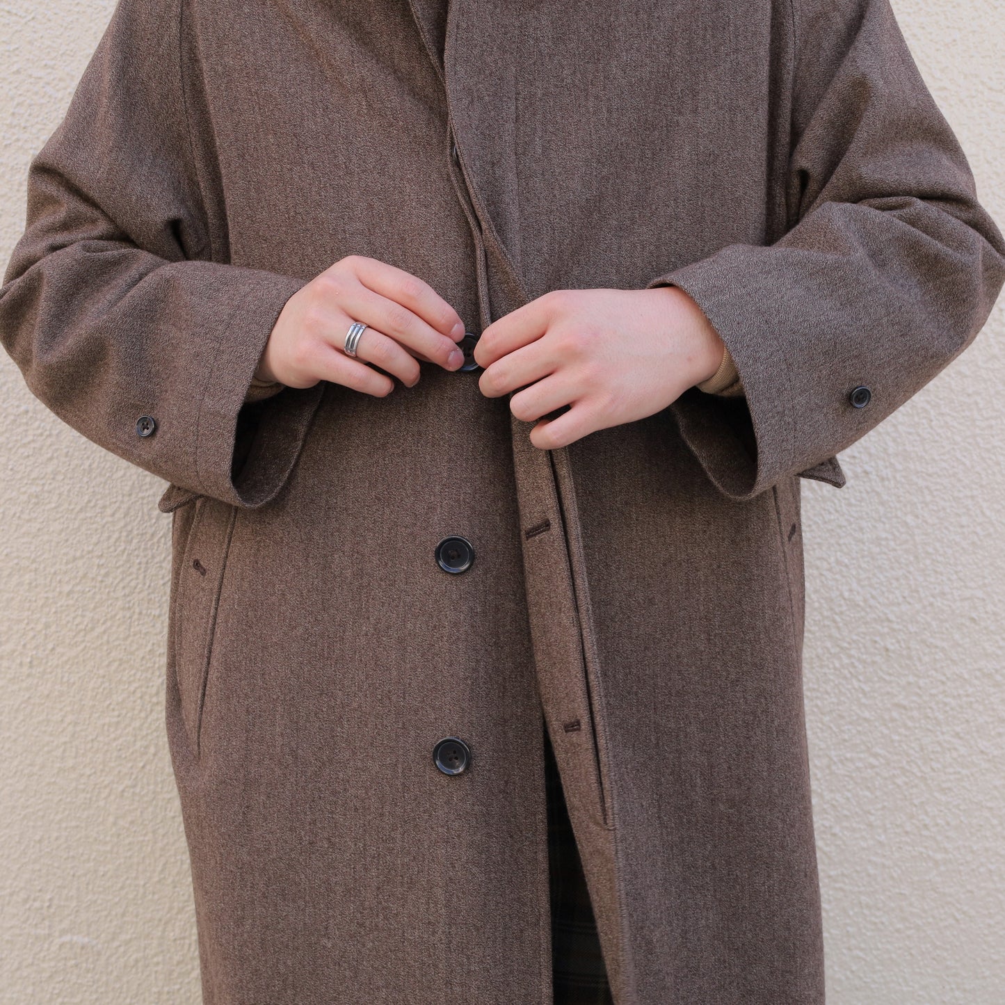Single raglan Coat IX Brown
