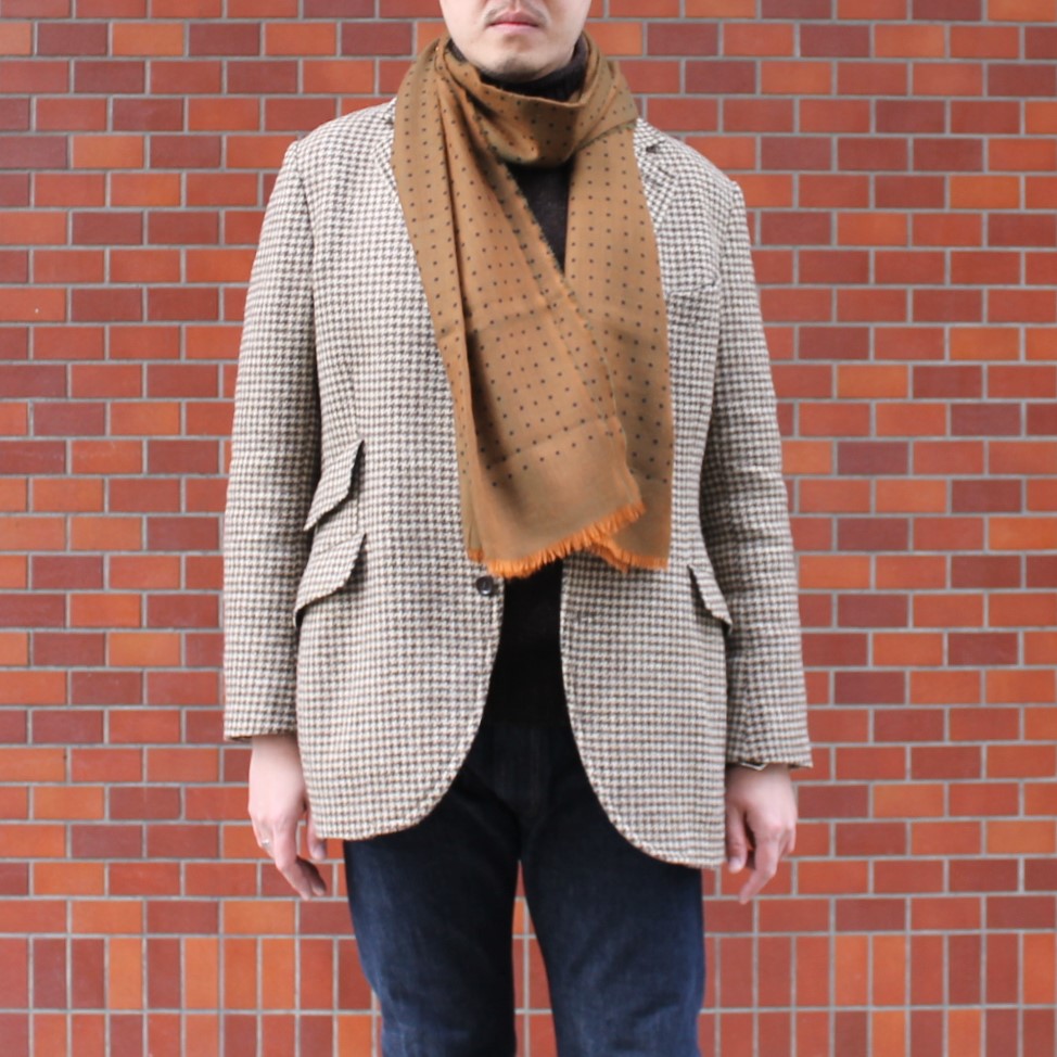 BEGG & CO CASHMERE SCARF POLKA DOT