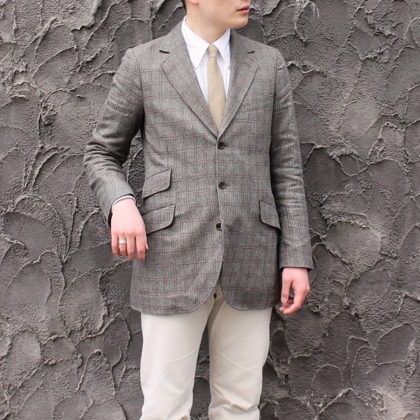 CHARLY COTTON SILK BROWN CHECKS