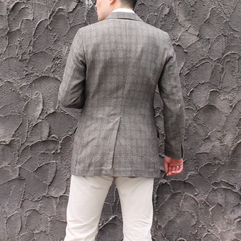 CHARLY COTTON SILK BROWN CHECKS