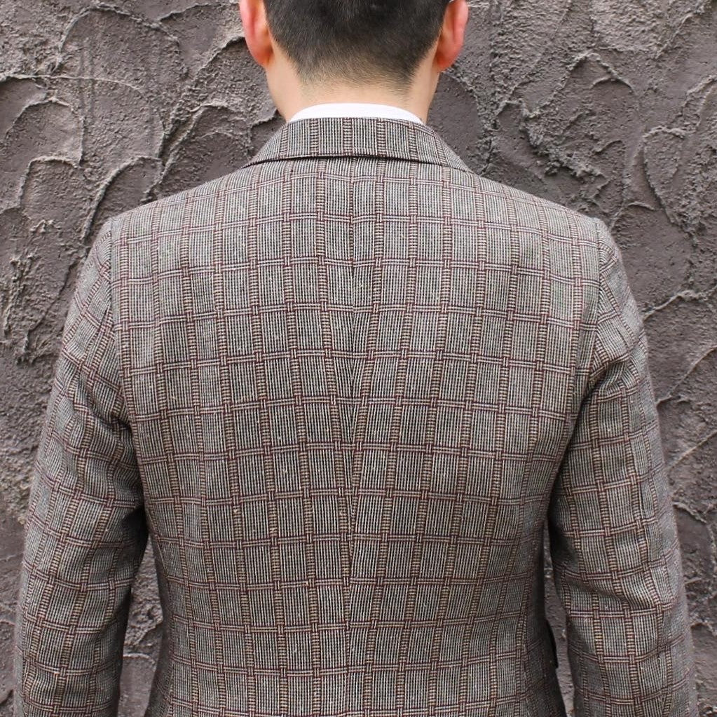 CHARLY COTTON SILK BROWN CHECKS
