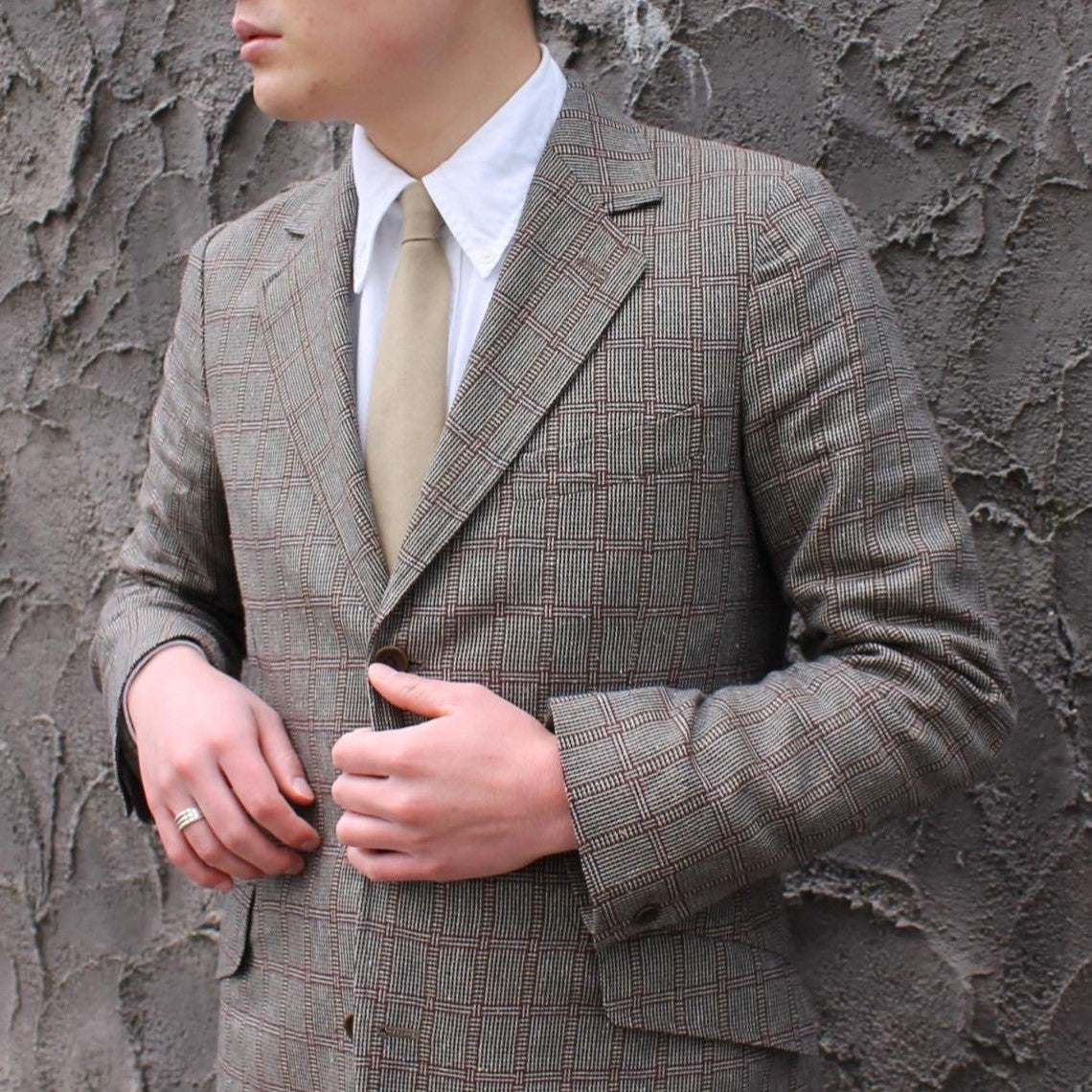 CHARLY COTTON SILK BROWN CHECKS