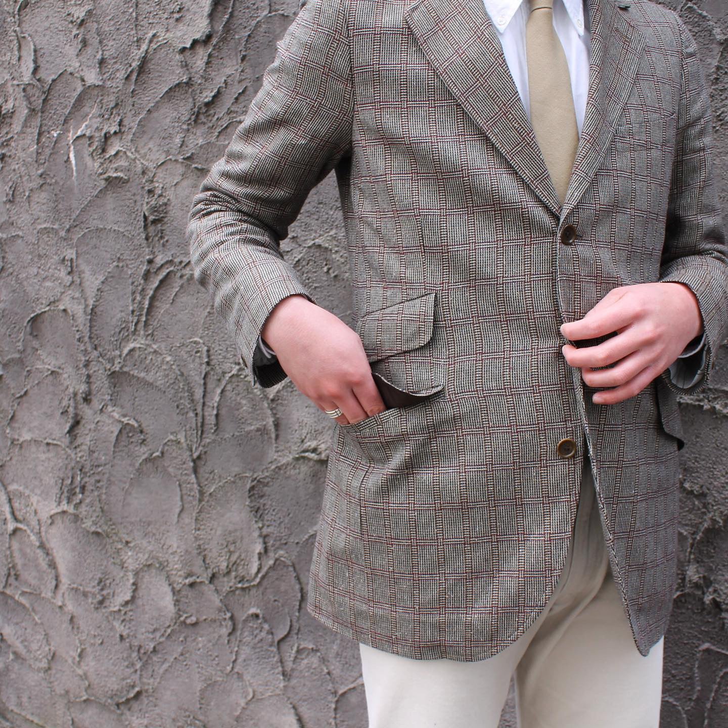 CHARLY COTTON SILK BROWN CHECKS