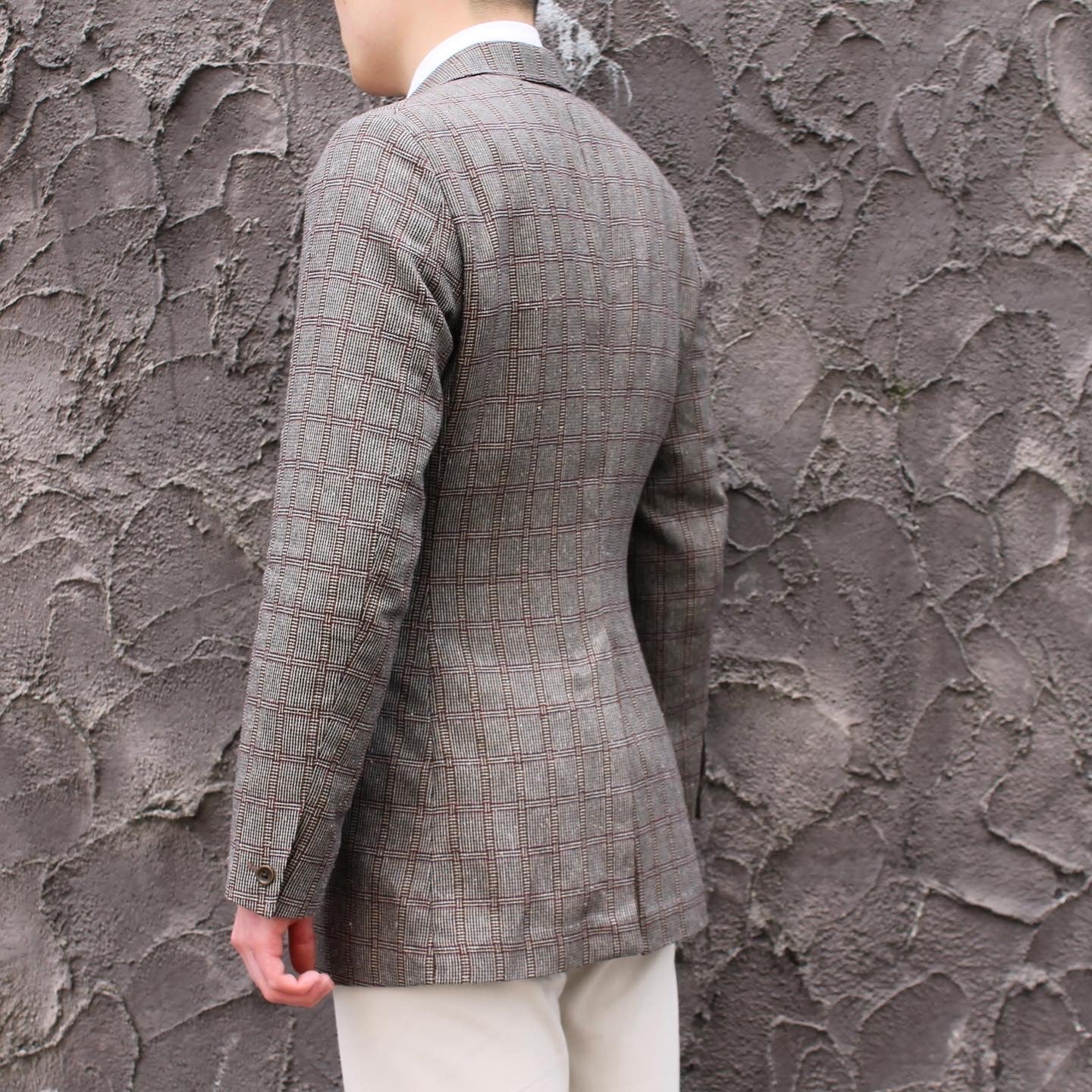 CHARLY COTTON SILK BROWN CHECKS