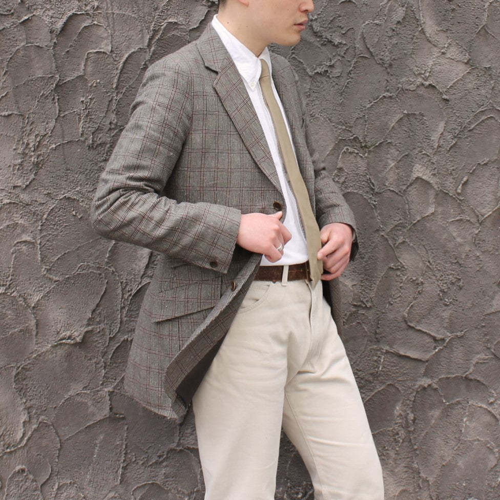 CHARLY COTTON SILK BROWN CHECKS
